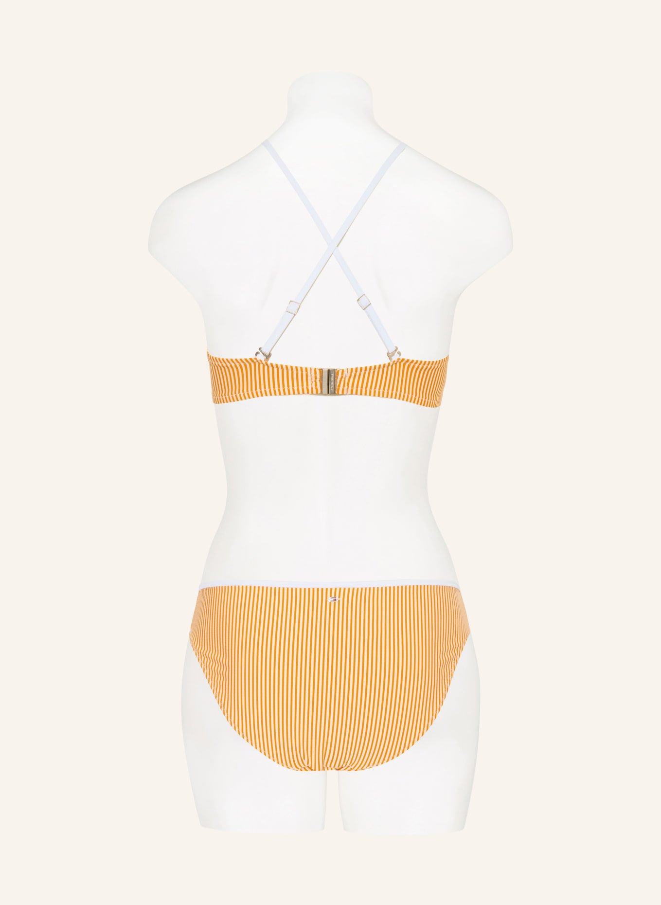 TOMMY HILFIGER Bügel-Bikini-Top: ORANGE / WEISS