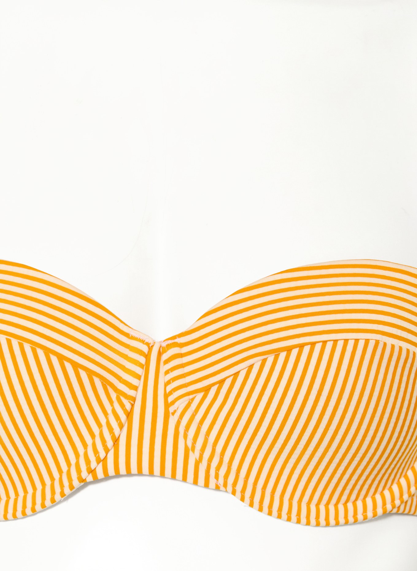 TOMMY HILFIGER Bügel-Bikini-Top: ORANGE / WEISS