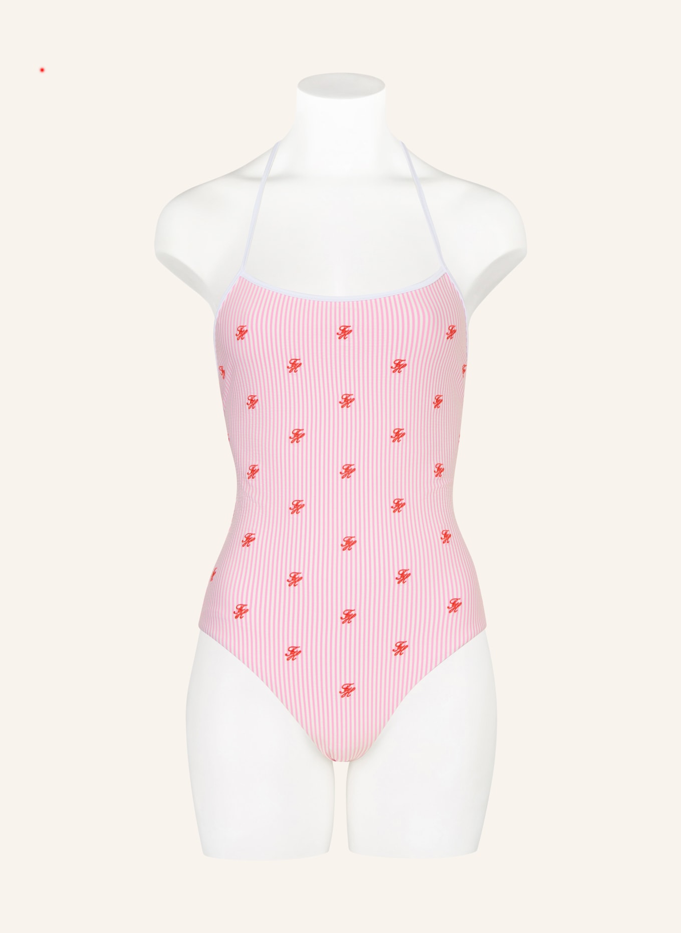 TOMMY HILFIGER Maillot de bain dos nu: ROSE / ROUGE / BLANC
