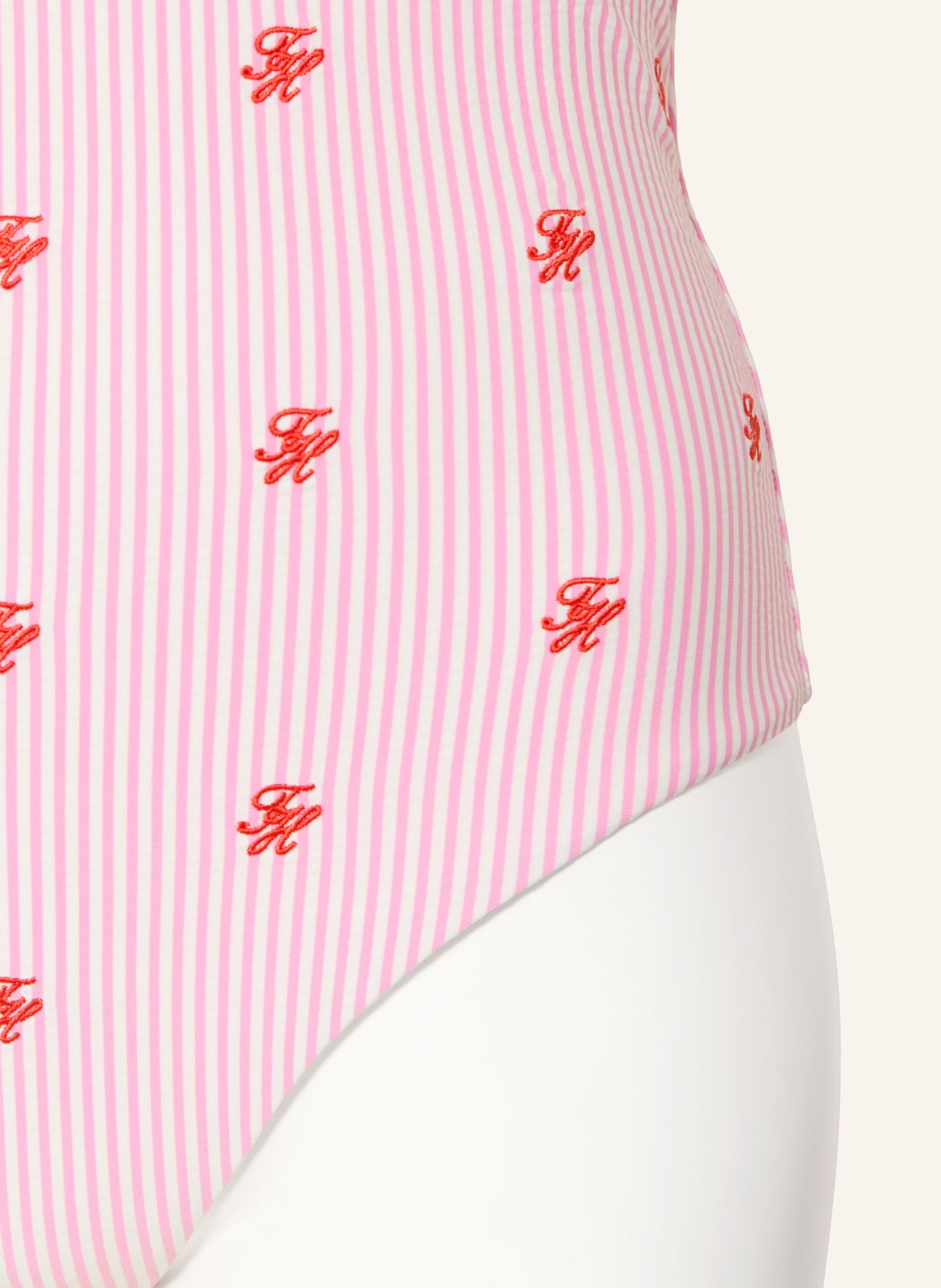 TOMMY HILFIGER Maillot de bain dos nu: ROSE / ROUGE / BLANC