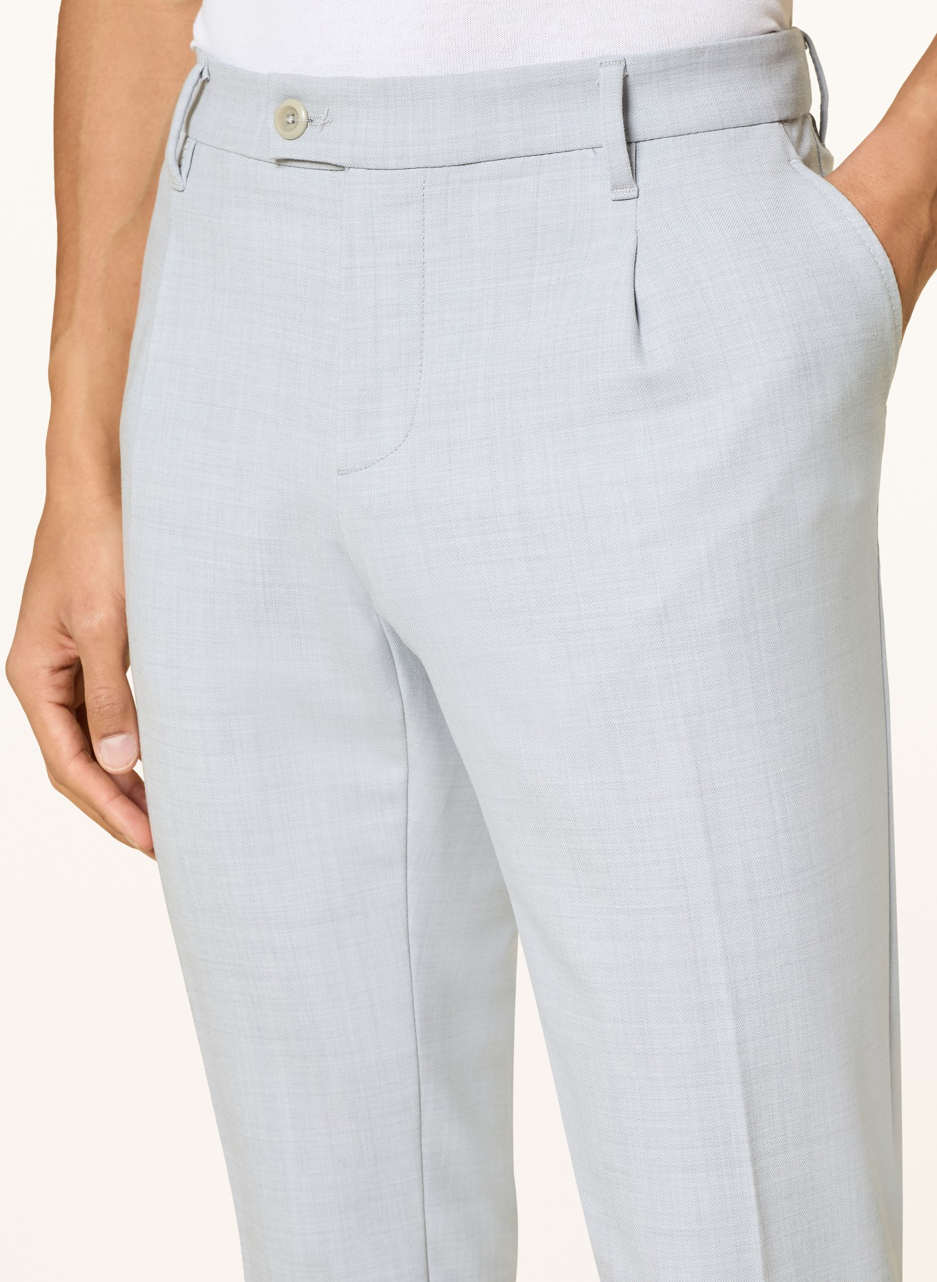 ALBERTO Chino BARISTA Tapered Fit: HELLGRAU