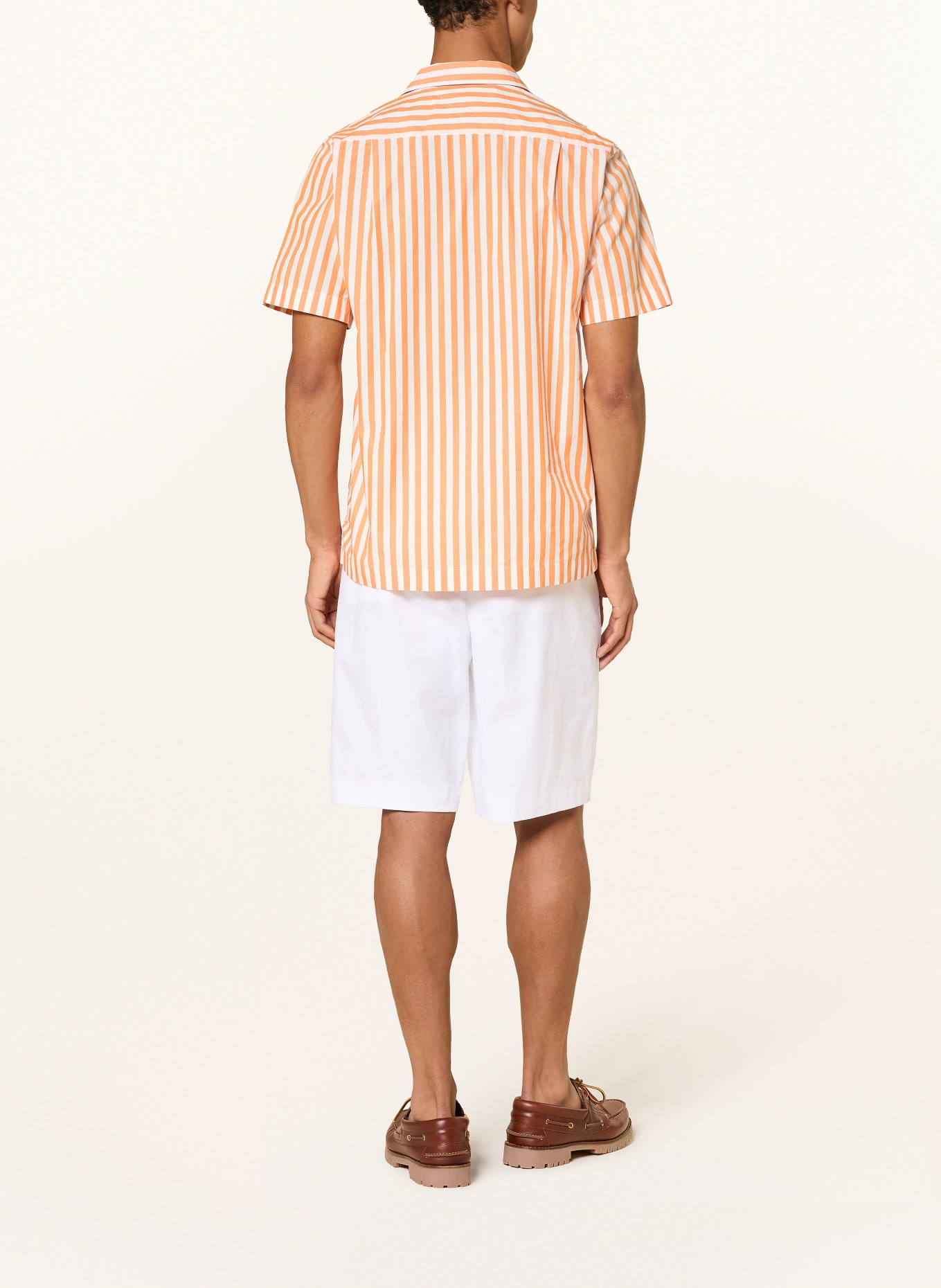 TOMMY HILFIGER Resorthemd Regular Fit: ORANGE / WEISS
