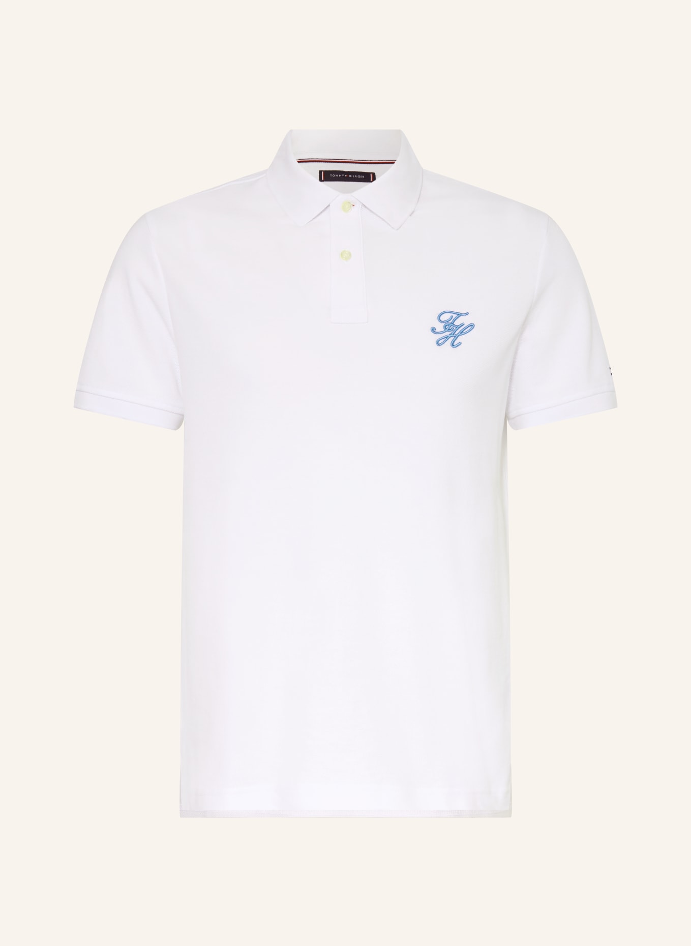 TOMMY HILFIGER Piqué-Poloshirt Regular Fit: WEISS