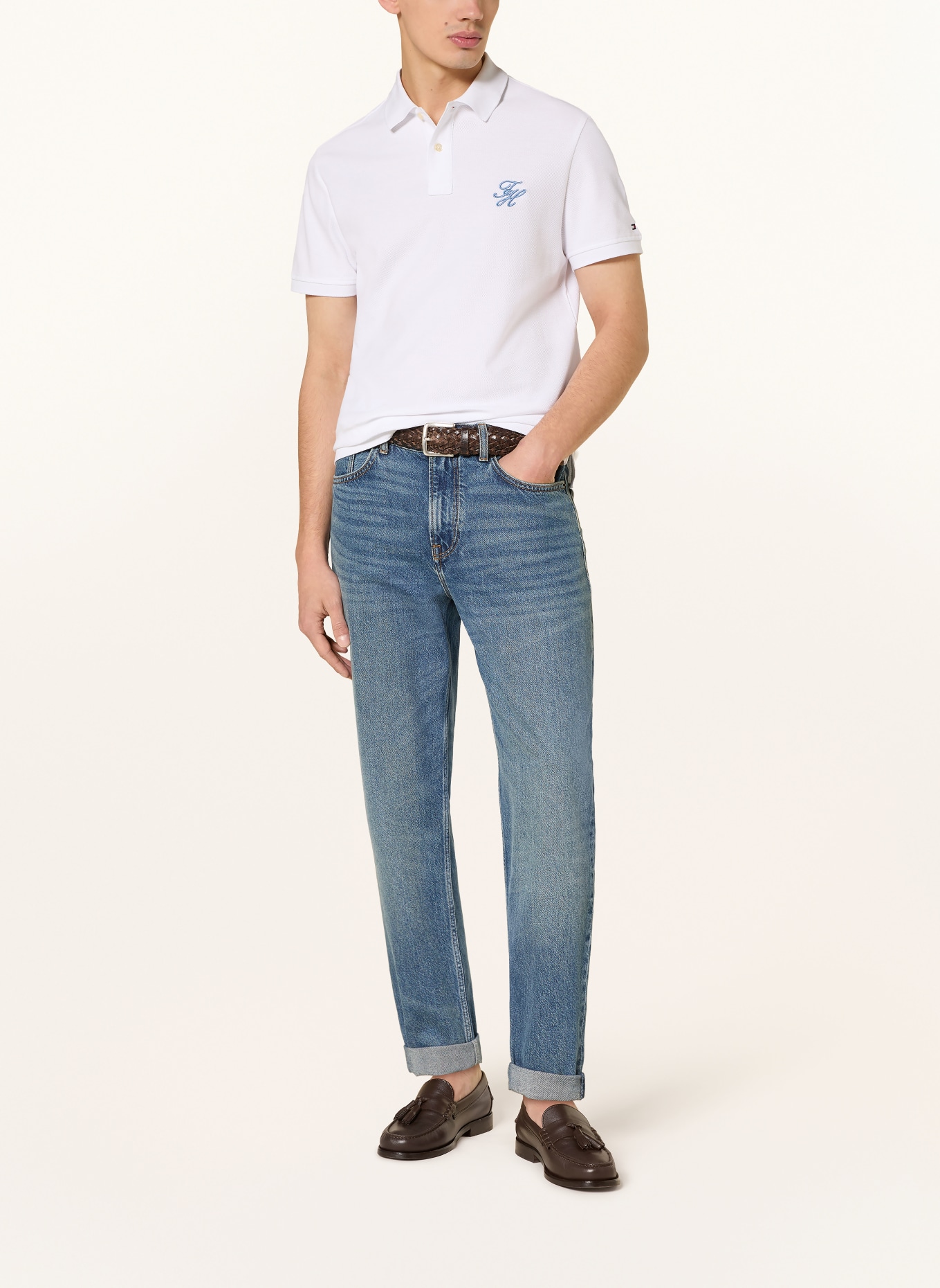 TOMMY HILFIGER Piqué-Poloshirt Regular Fit: WEISS