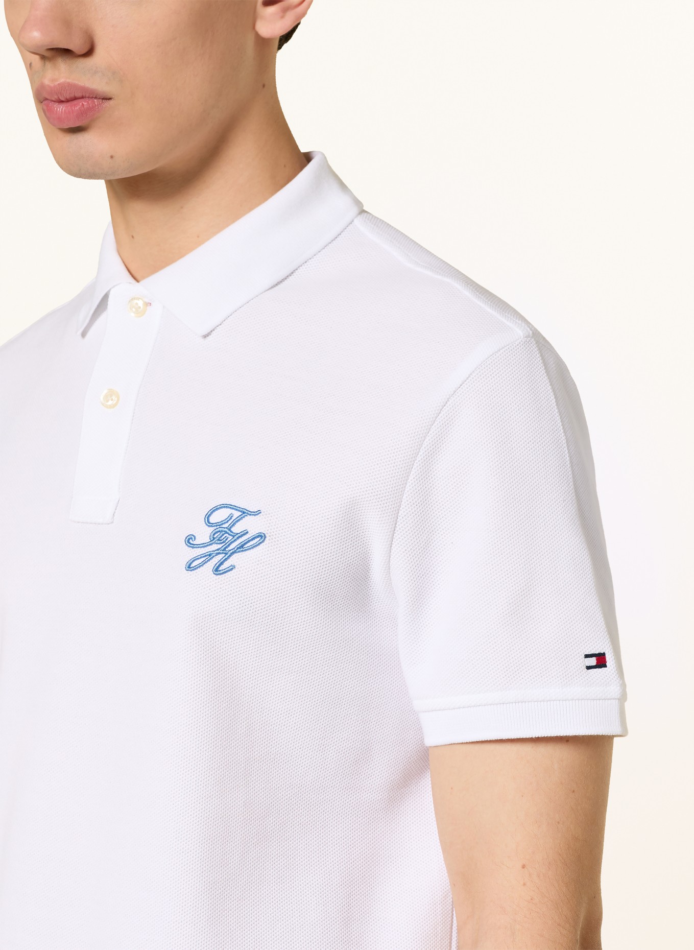 TOMMY HILFIGER Piqué-Poloshirt Regular Fit: WEISS