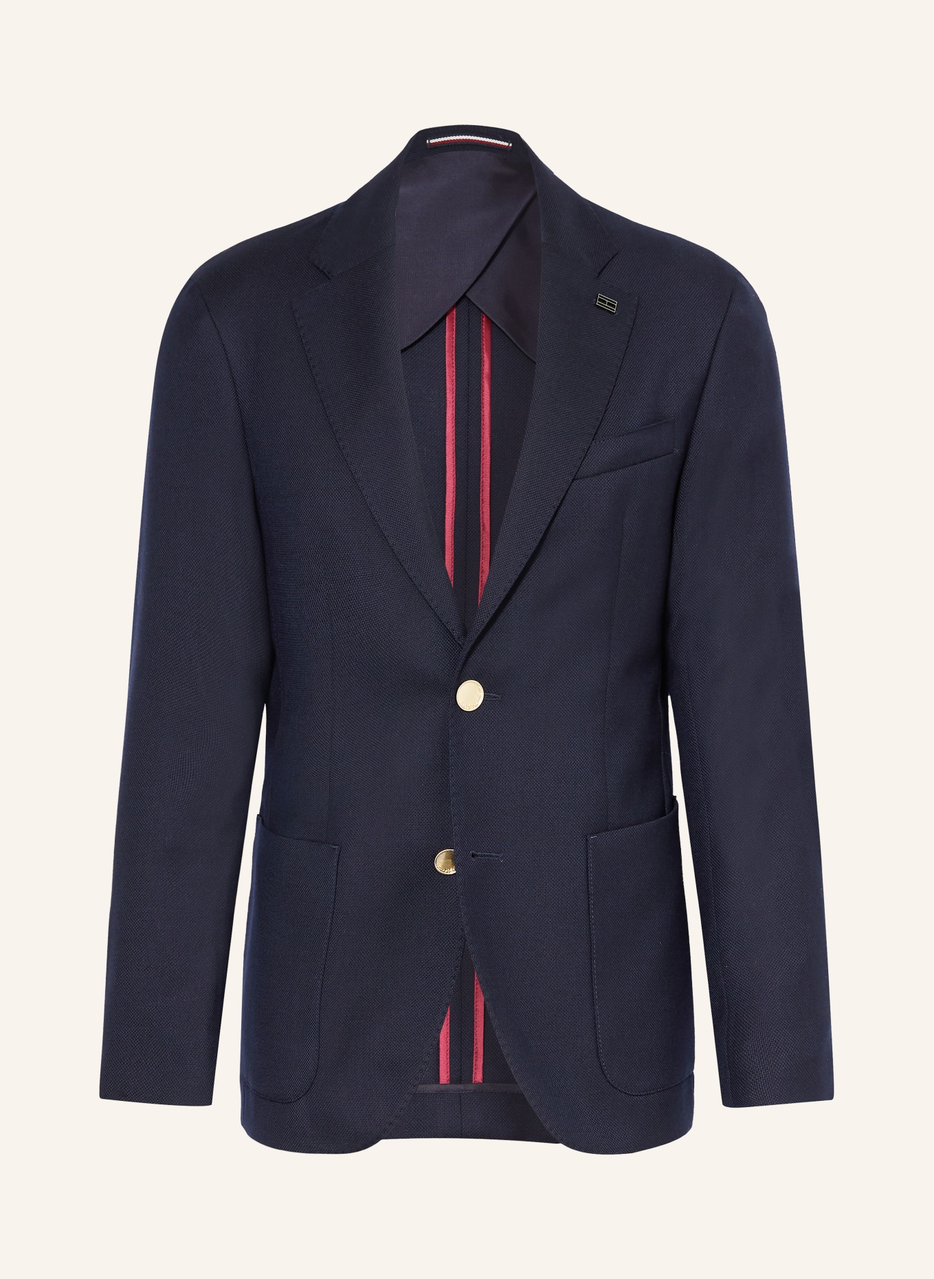 TOMMY HILFIGER Piqué Jacket, Extra Slim Fit: DARK BLUE / GOLD