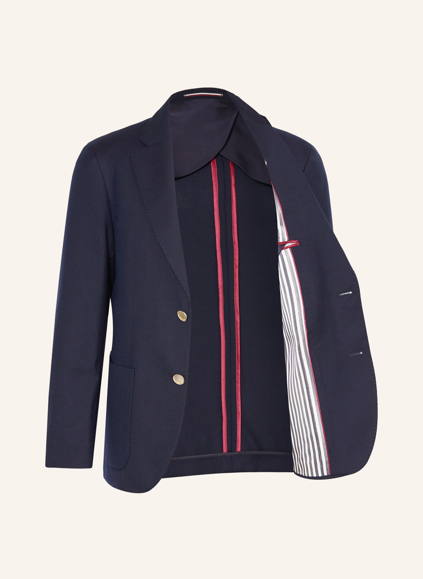 TOMMY HILFIGER Piqué Jacket, Extra Slim Fit: DARK BLUE / GOLD