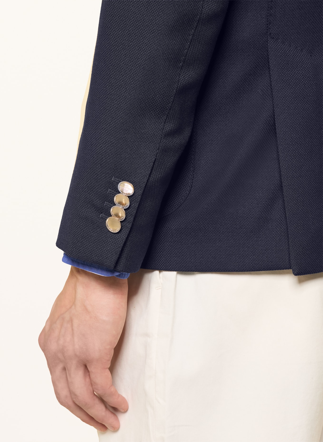 TOMMY HILFIGER Piqué Jacket, Extra Slim Fit: DARK BLUE / GOLD