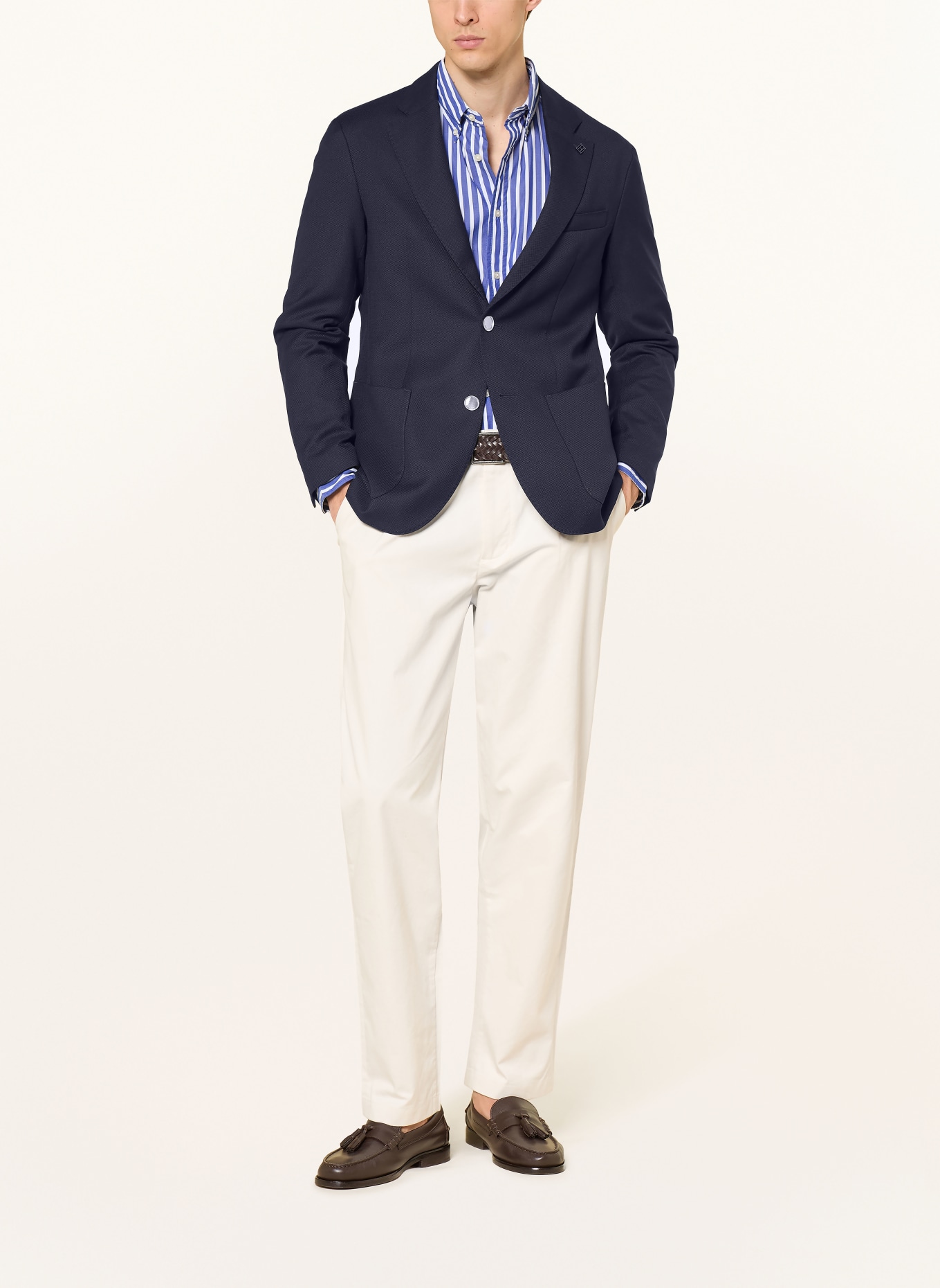 TOMMY HILFIGER Piqué Jacket, Extra Slim Fit: DARK BLUE / GOLD