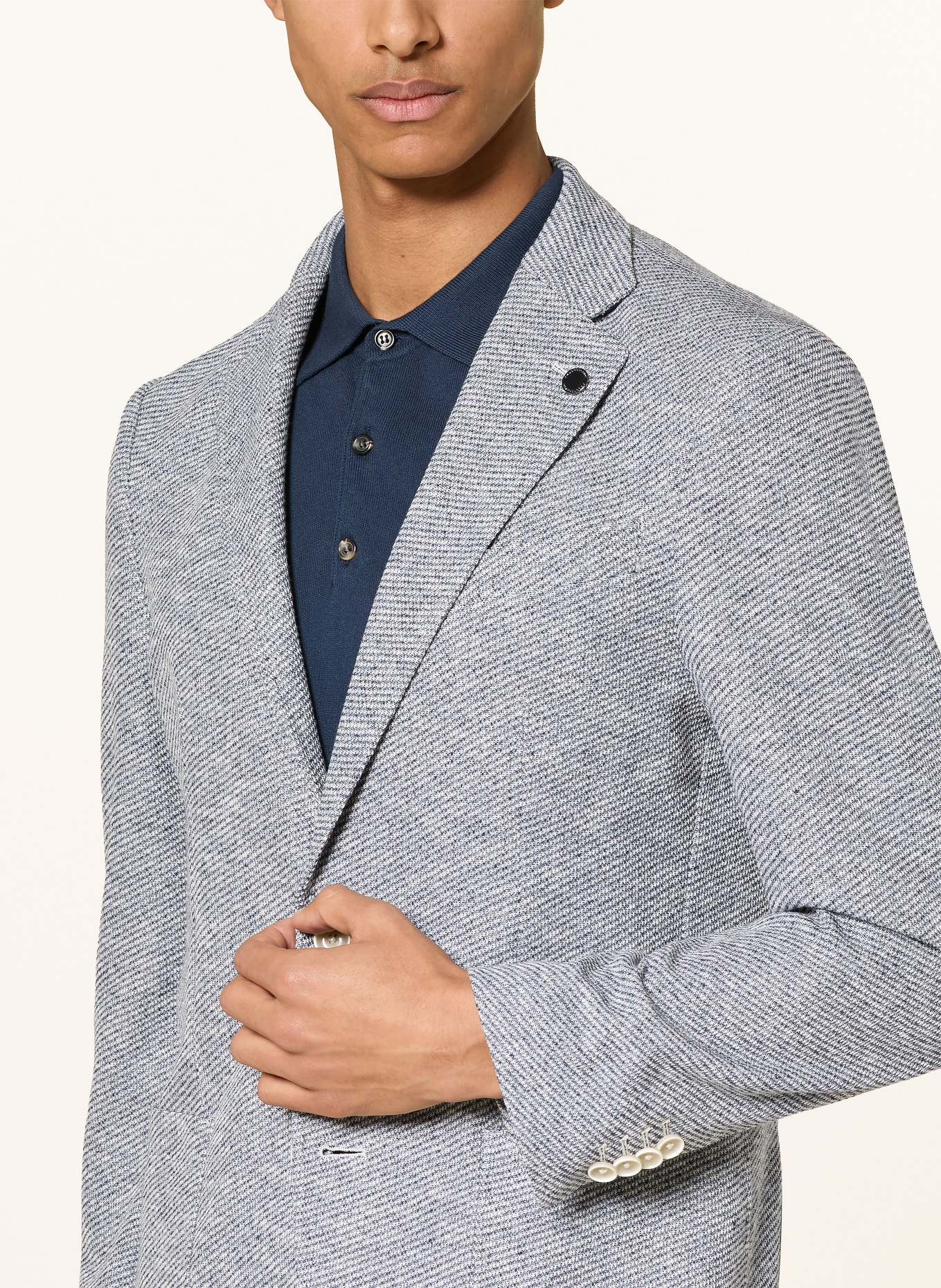 BALDESSARINI Sakko Extra Slim Fit: DUNKELBLAU / HELLGRAU