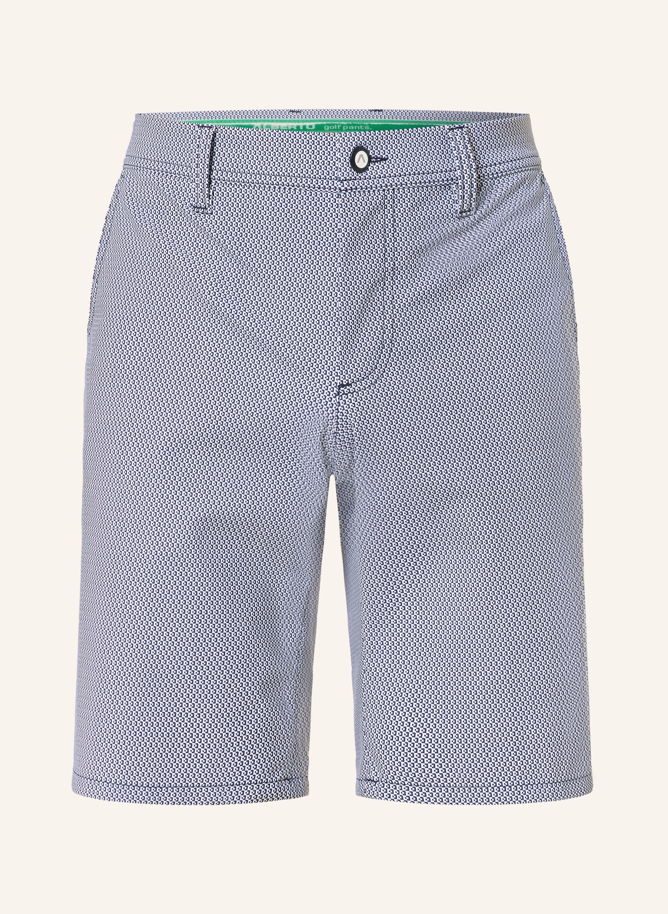 ALBERTO Short de golf EARNIE - REVOLUTIONAL® PRINT WR: BLEU / BLANC