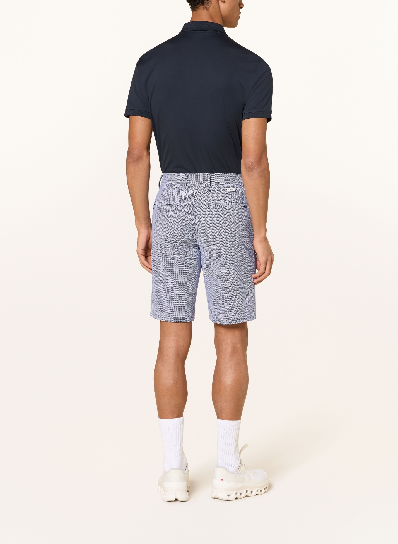 ALBERTO Short de golf EARNIE - REVOLUTIONAL® PRINT WR: BLEU / BLANC