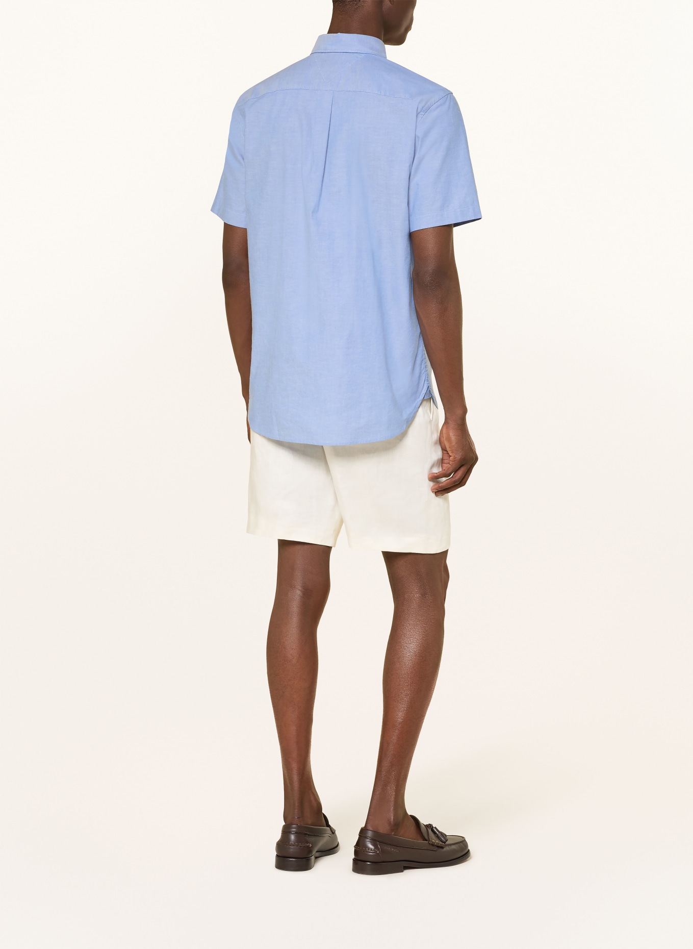 TOMMY HILFIGER Kurzarm-Hemd Regular Fit: BLAU