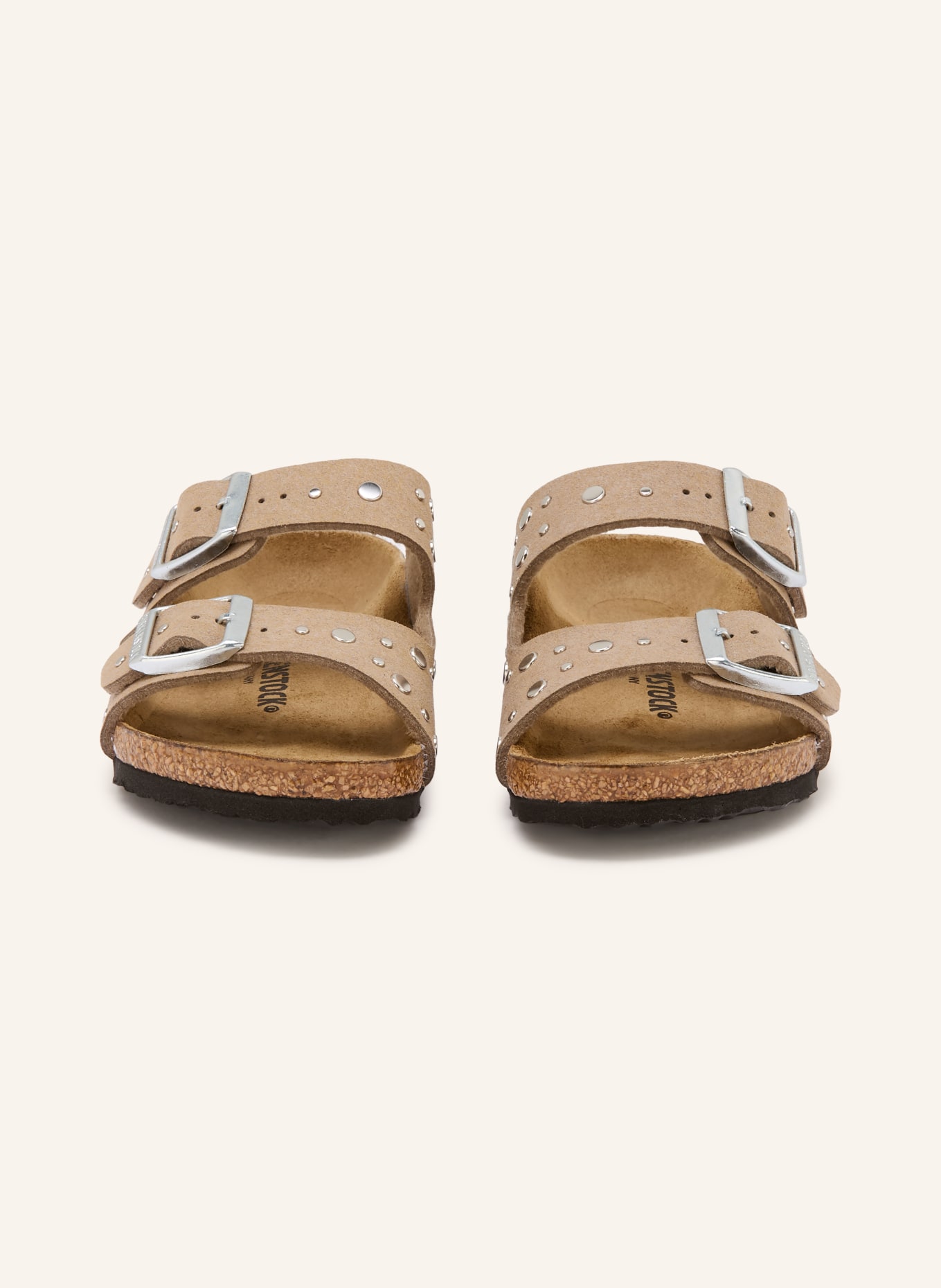 BIRKENSTOCK Mules ARIZONA RIVET BORDER à rivets: TAUPE