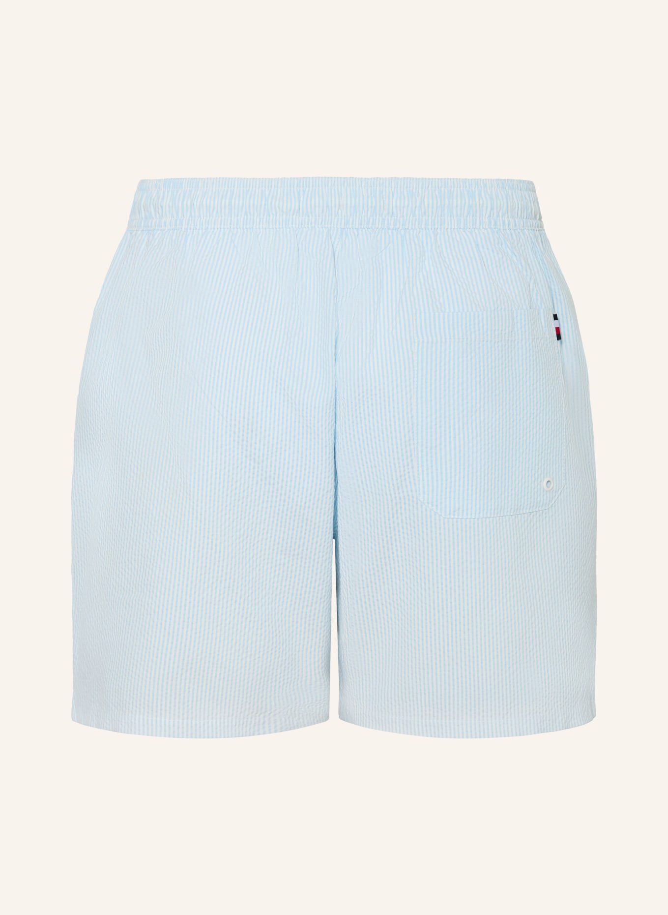 TOMMY HILFIGER Swim shorts: WHITE / LIGHT BLUE