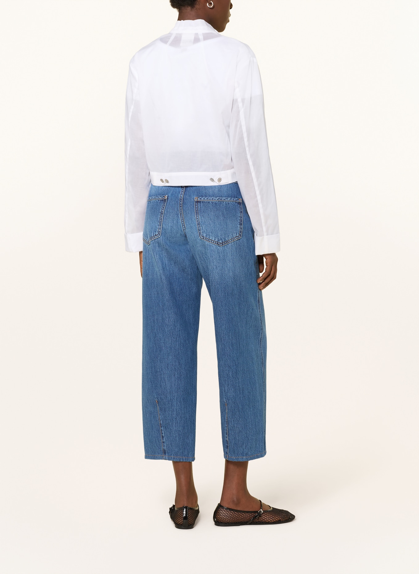 RIANI tričko s límečkem: BÍLÁ