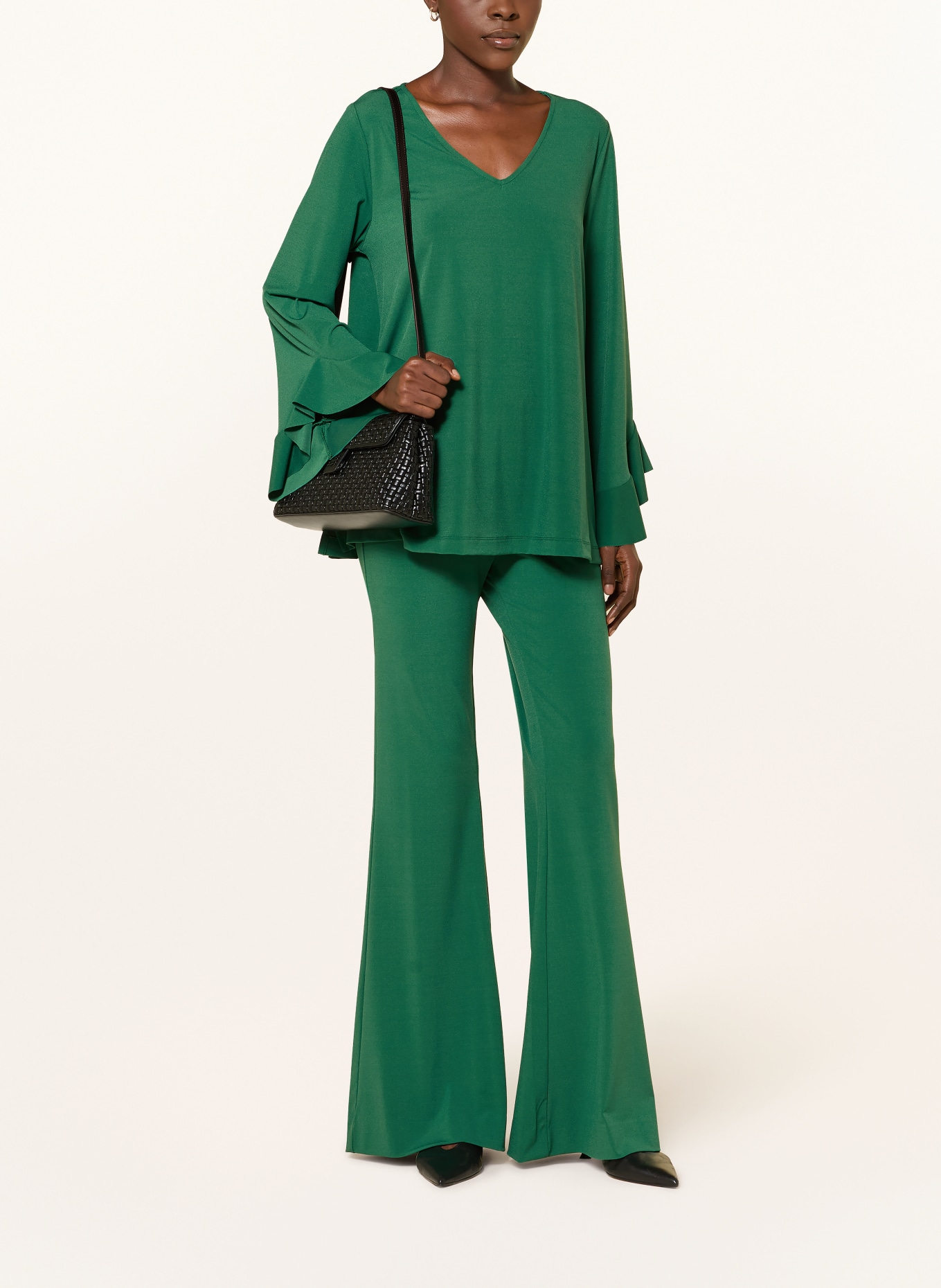 RIANI Spodnie z marszczeniami: ZIELONY