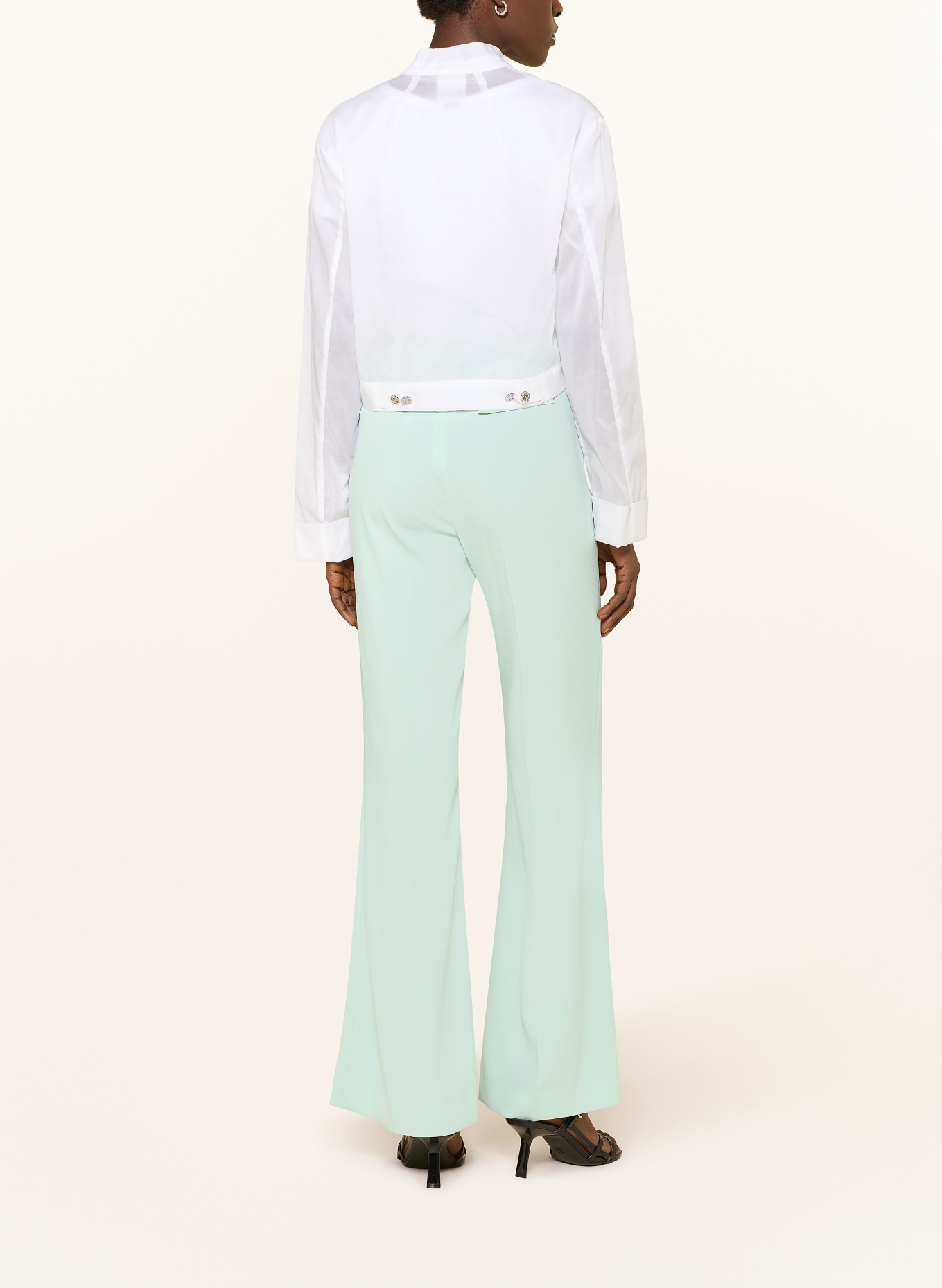 RIANI kalhoty s volánky: SVĚTLE ZELENÁ