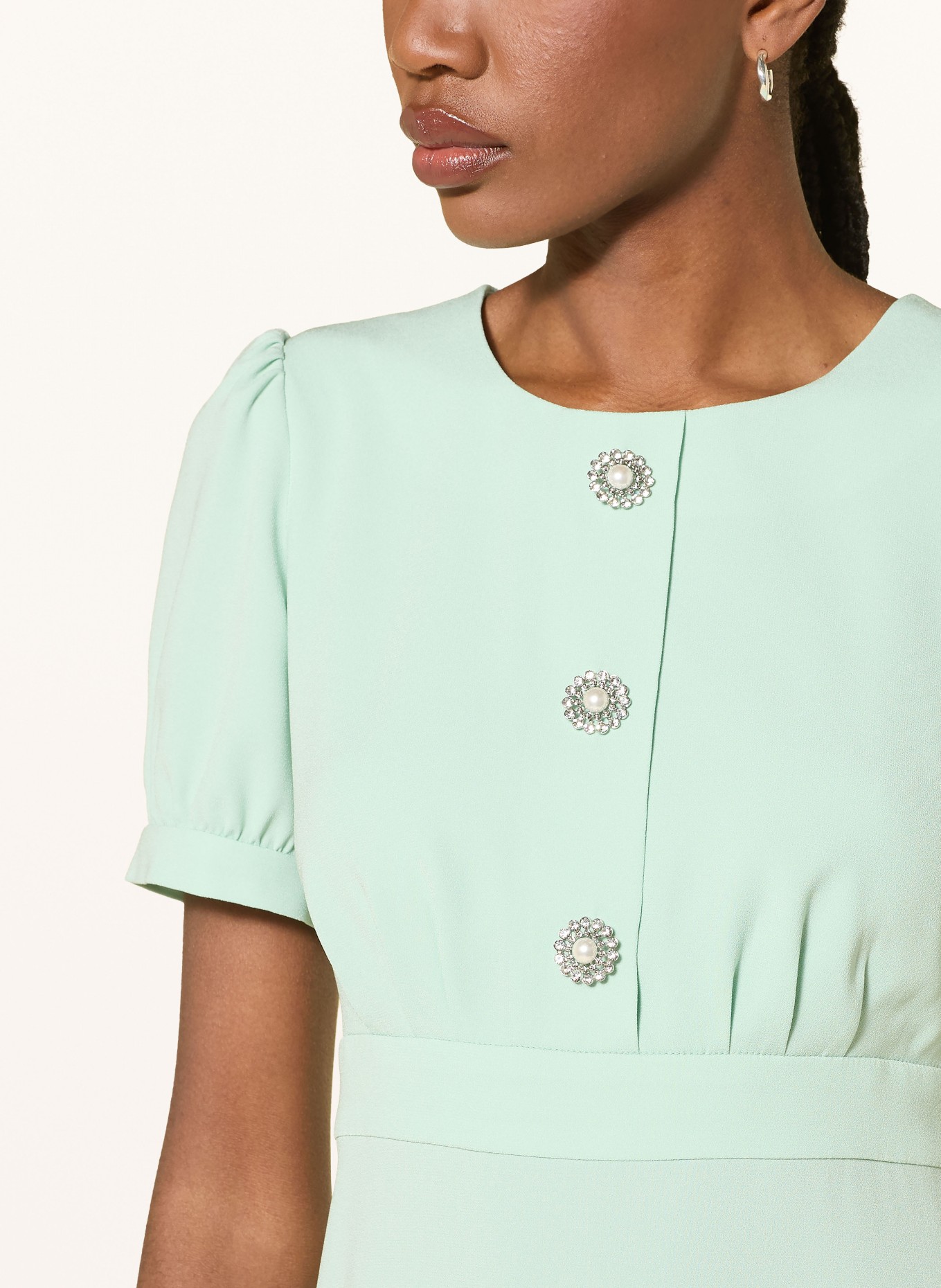 RIANI Kleid mit Schmucksteinen: MINT