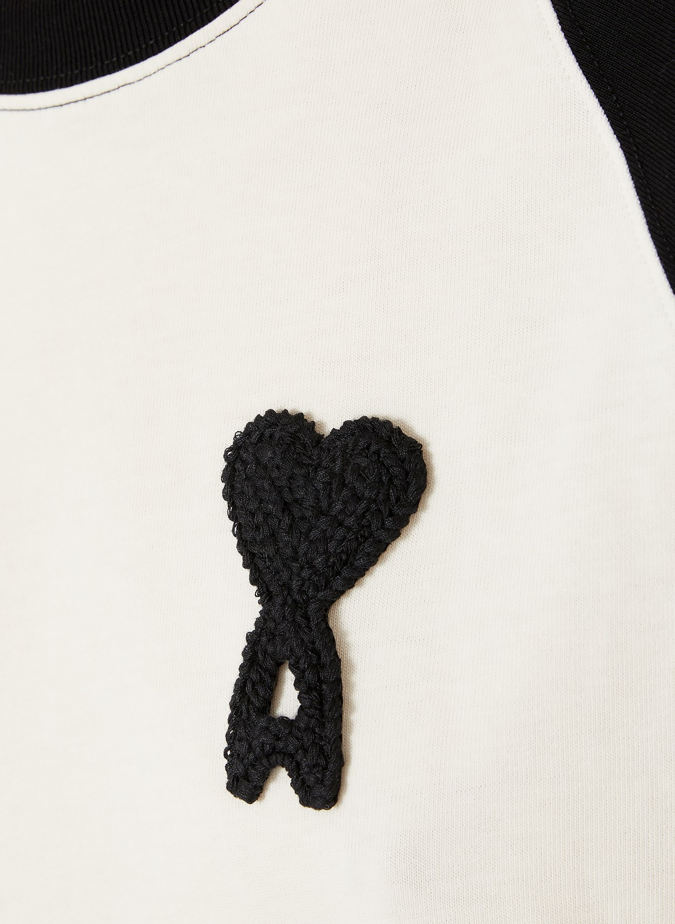 AMI PARIS T-shirt: WIT / ZWART