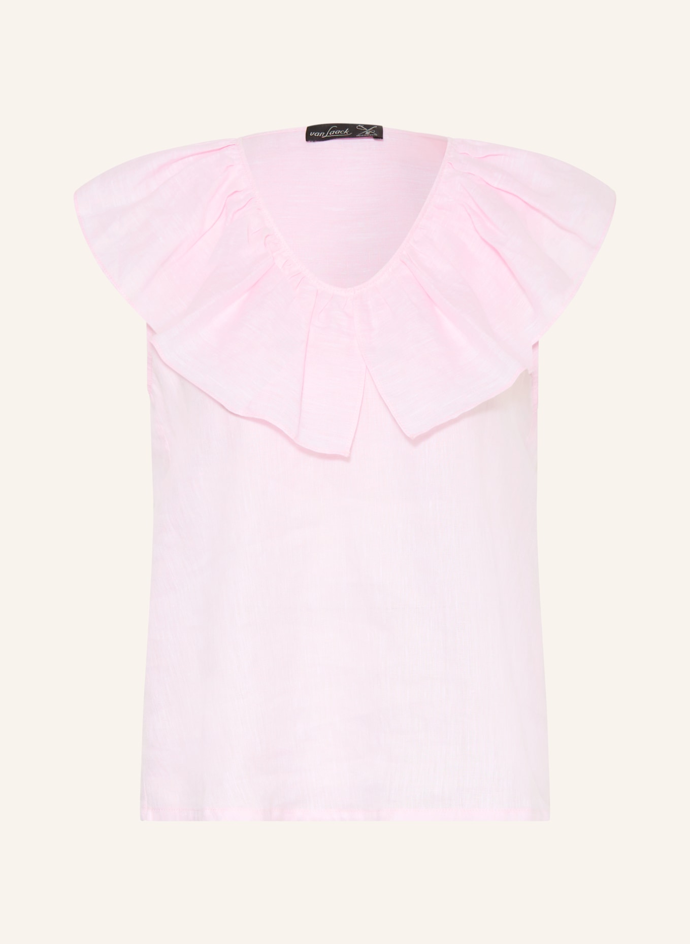 van Laack Blusentop VL-BINTOU-SV aus Leinen mit Rüschen: ROSA