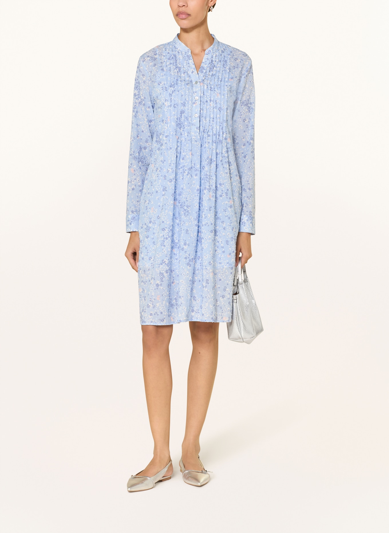 van Laack Kleid VL-KASUMI-KNLV: HELLBLAU / HELLORANGE / BLAU