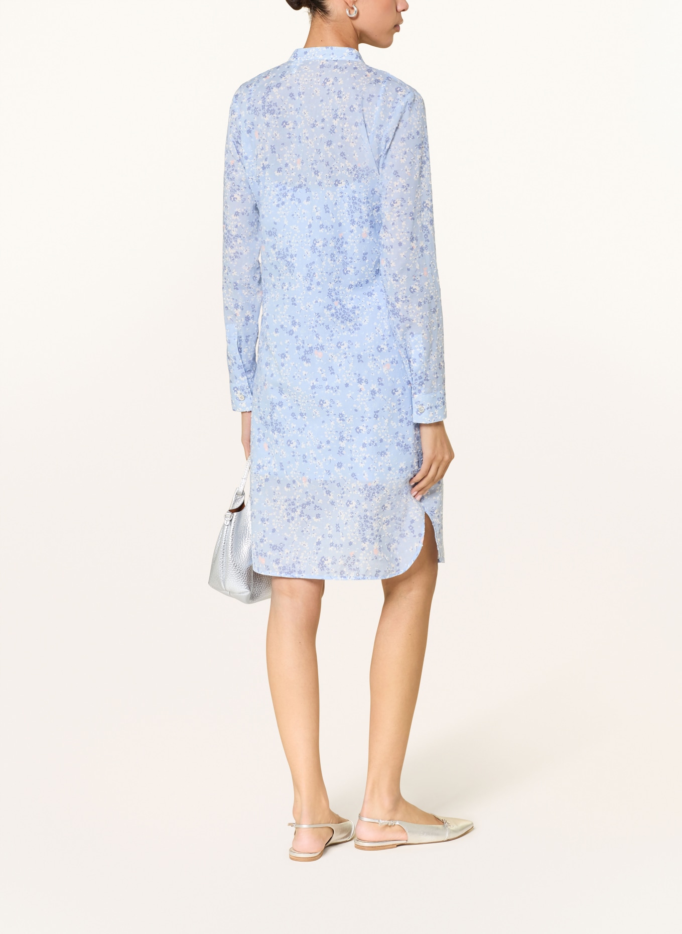 van Laack Kleid VL-KASUMI-KNLV: HELLBLAU / HELLORANGE / BLAU