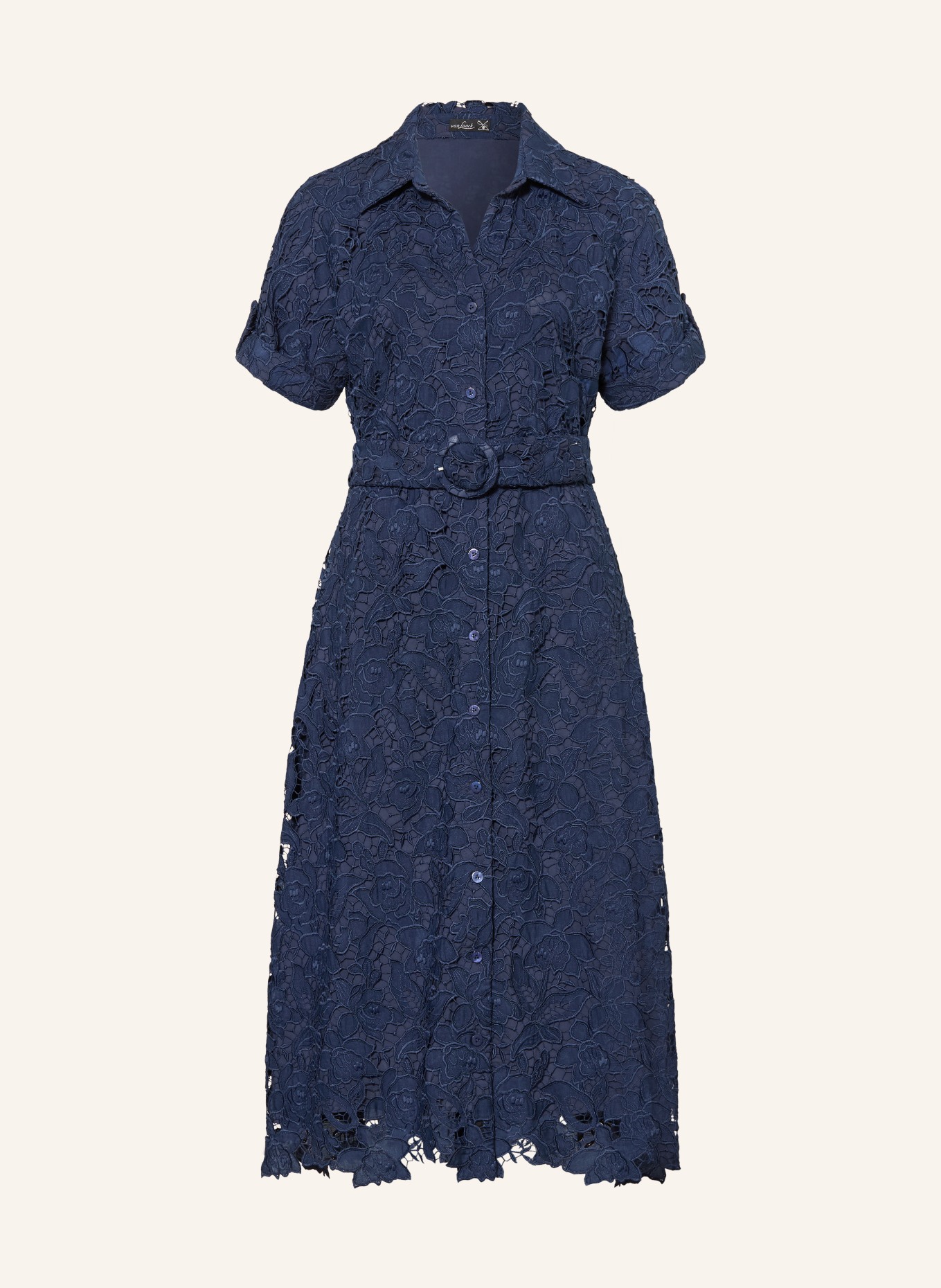 van Laack Lace shirt dress: DARK BLUE