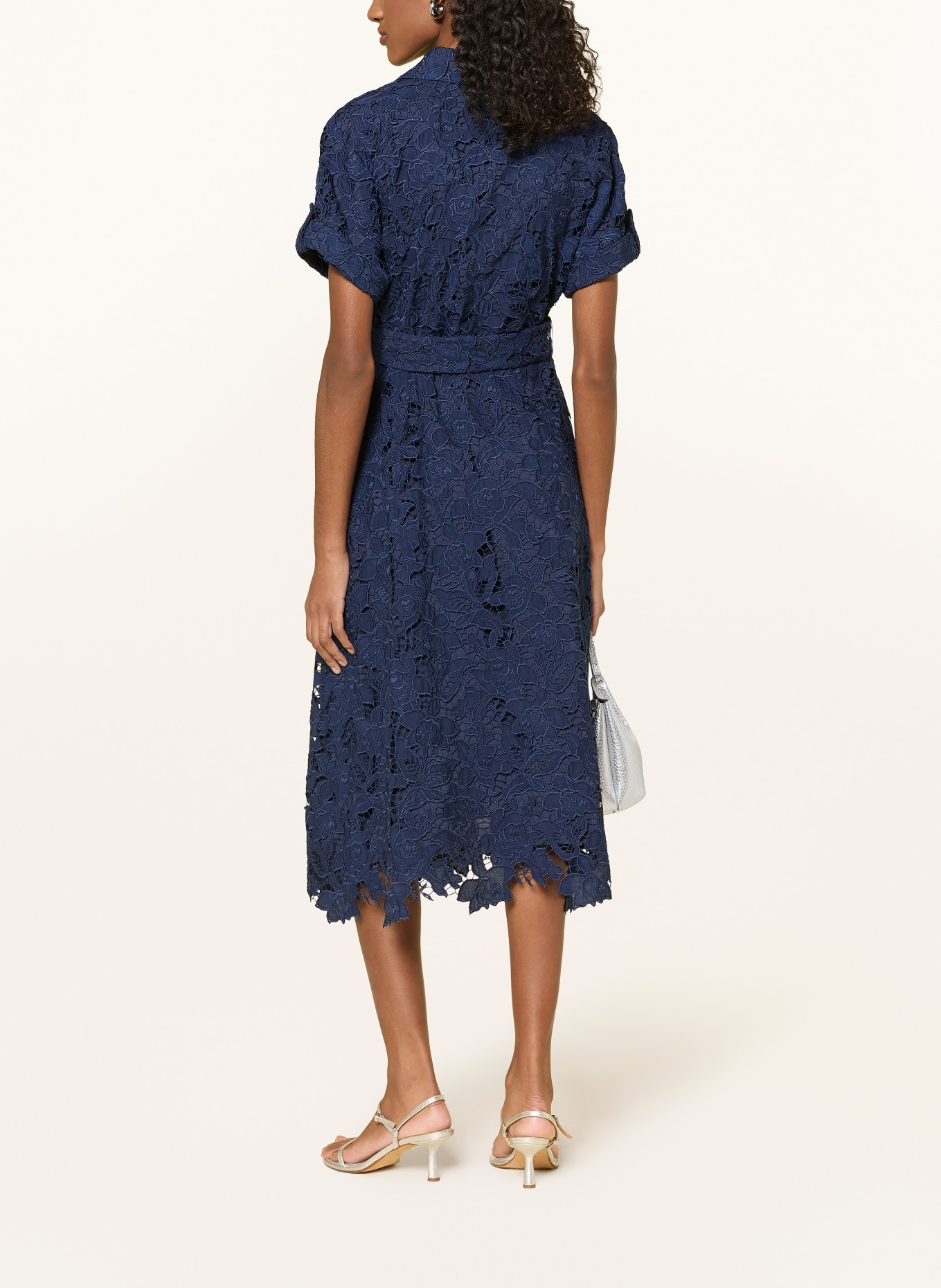 van Laack Lace shirt dress: DARK BLUE