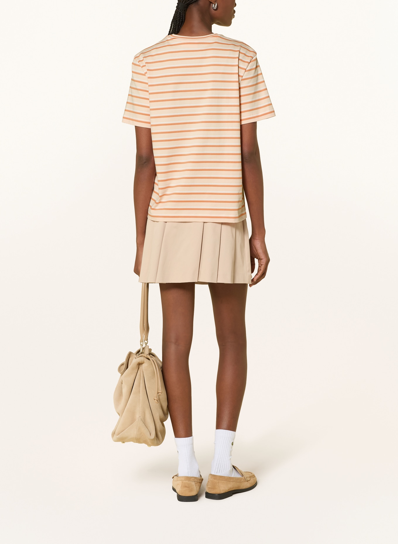 LACOSTE T-shirt: ORANGE CLAIR / ORANGE / BLANC