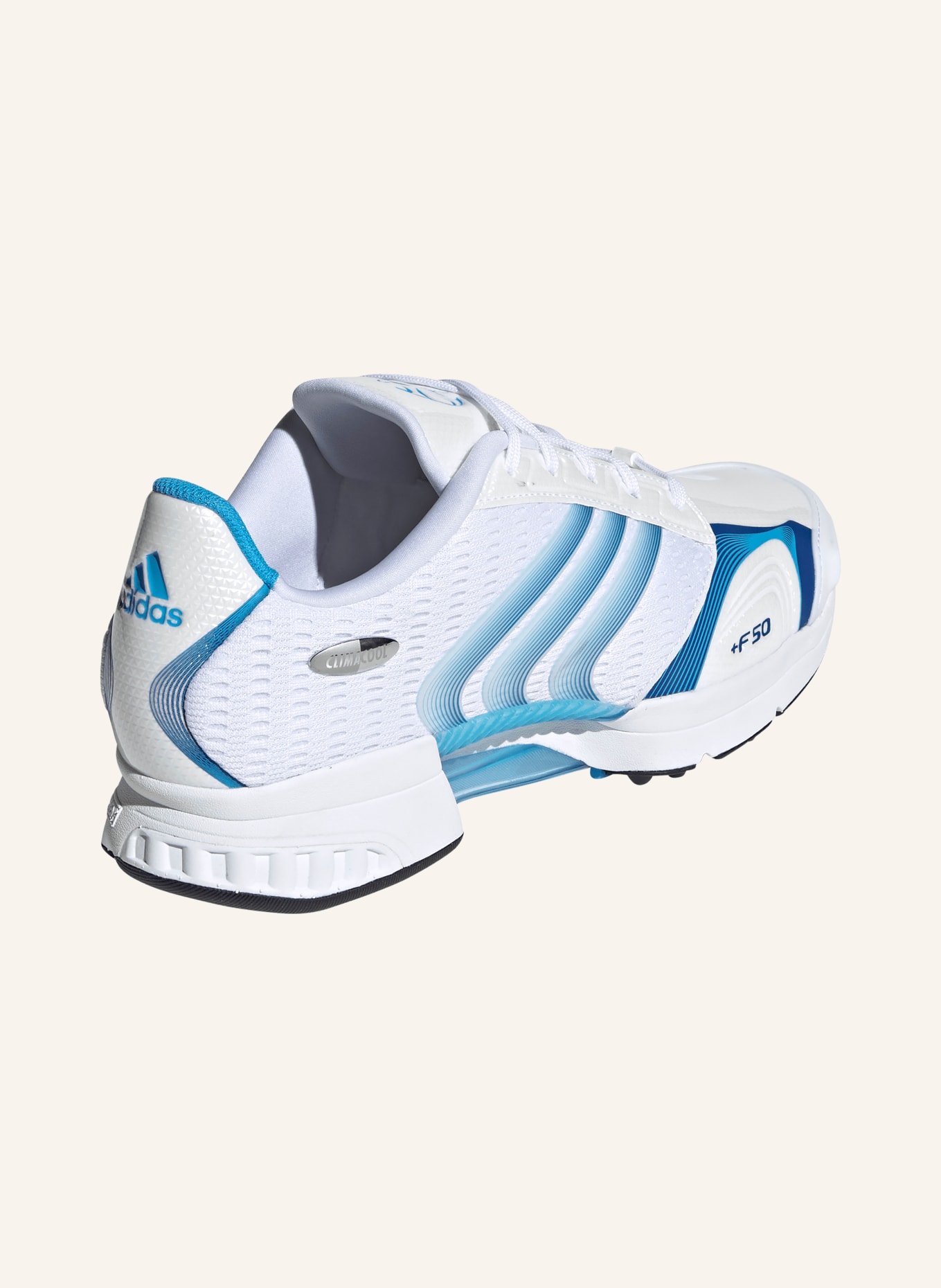 adidas Originals CLIMACOOL F50 Sneakers: WHITE / SILVER / BLUE