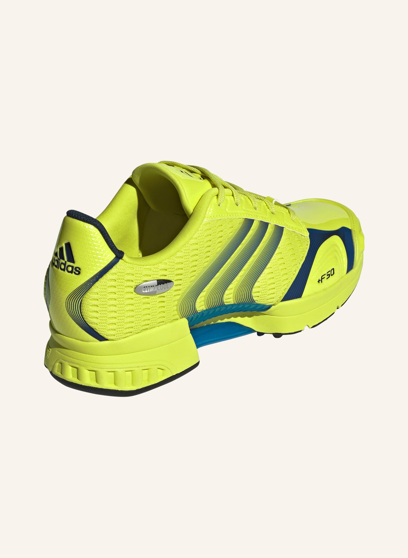 adidas Originals CLIMACOOL F50 Sneakers: NEON YELLOW / DARK BLUE