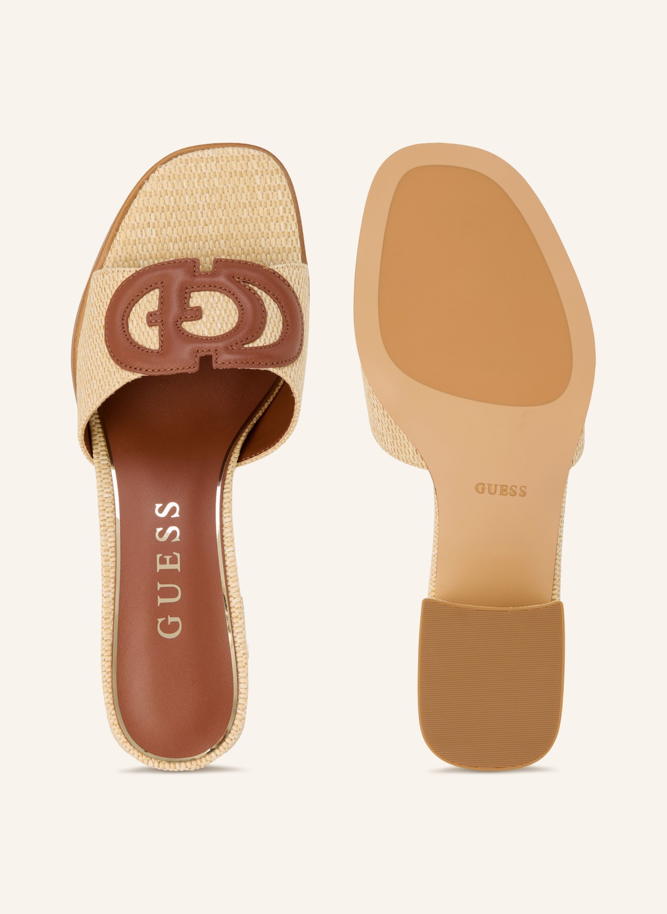 GUESS Mules CERINNA: BEIGE / BRAUN