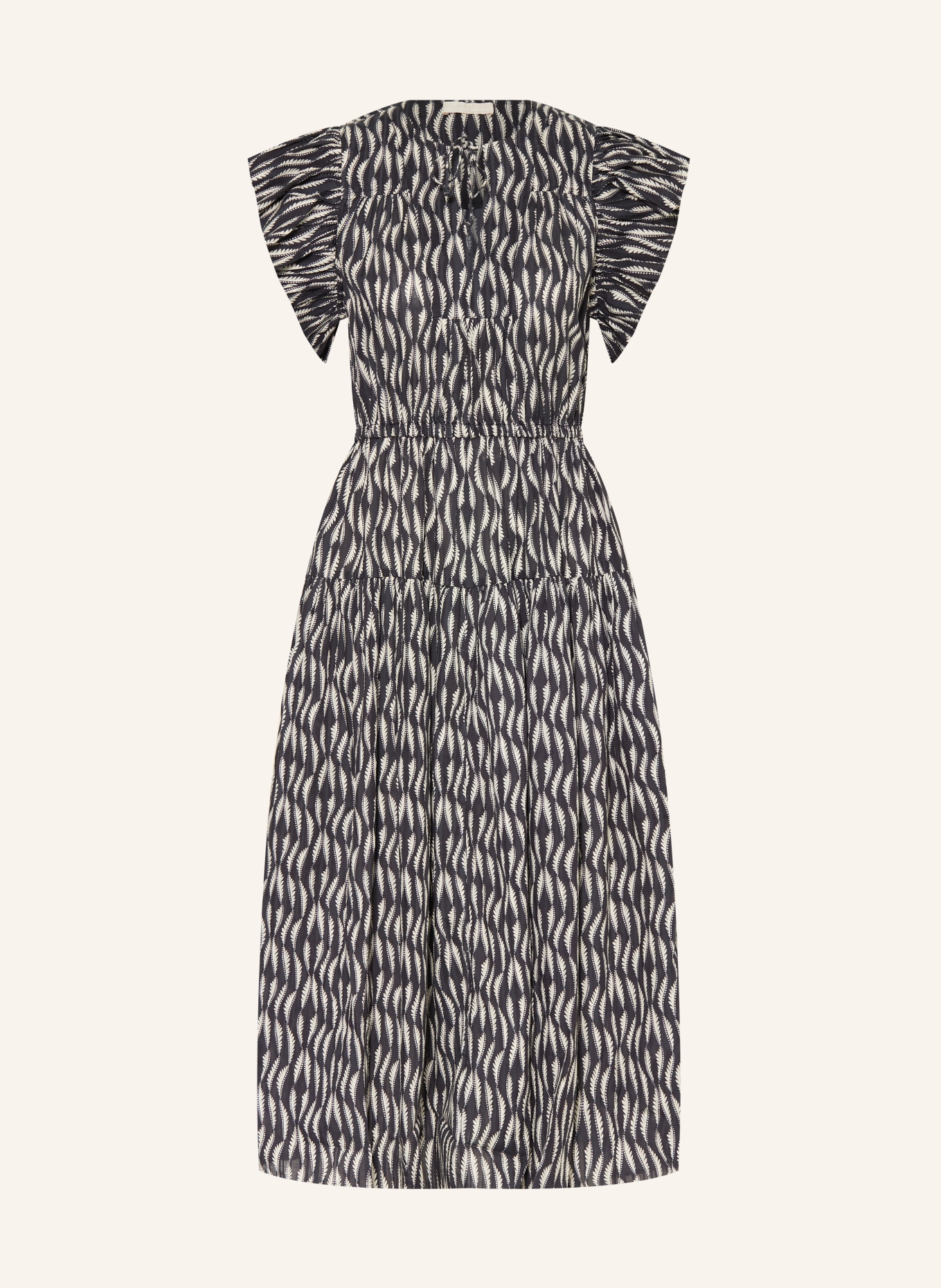ULLA JOHNSON Robe KAIRI: NOIR / BEIGE