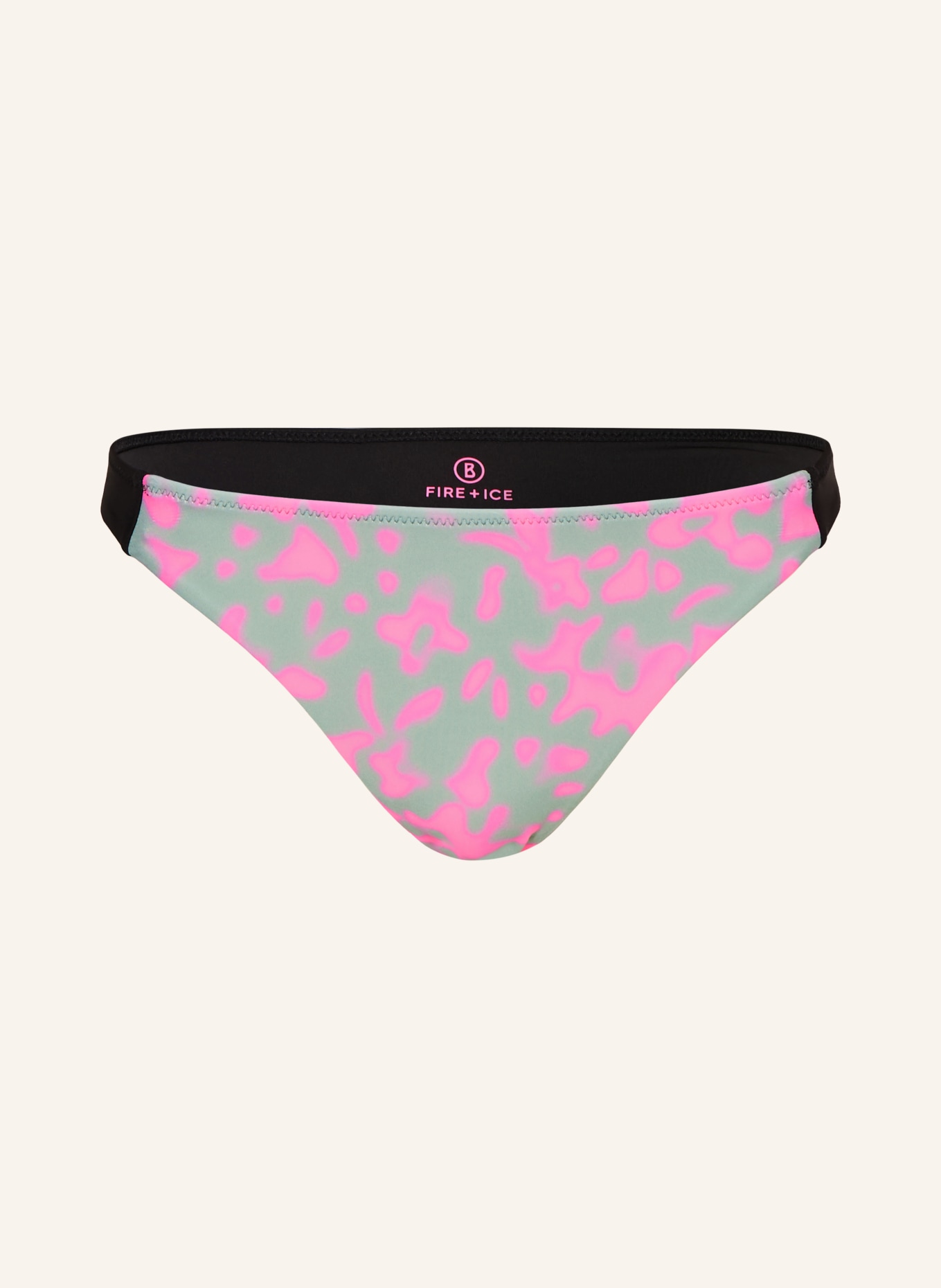 FIRE+ICE Basic bikinibroekje BACARA: GRIJS / NEONROZE / ZWART