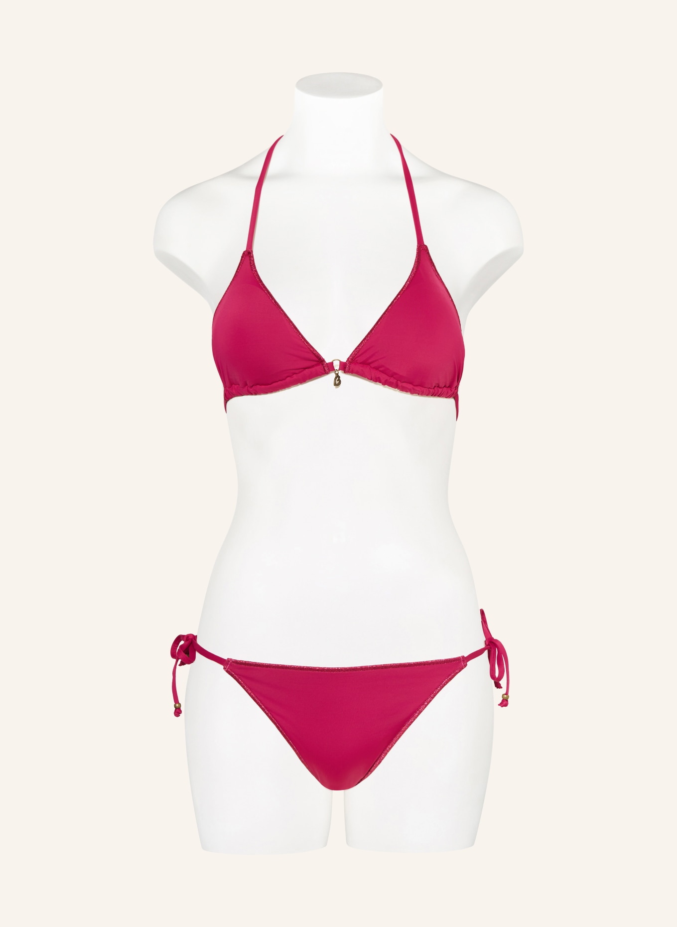 BANANA MOON Bas de bikini triangle MASSA FLASHSUN avec fil pailleté: FUCHSIA