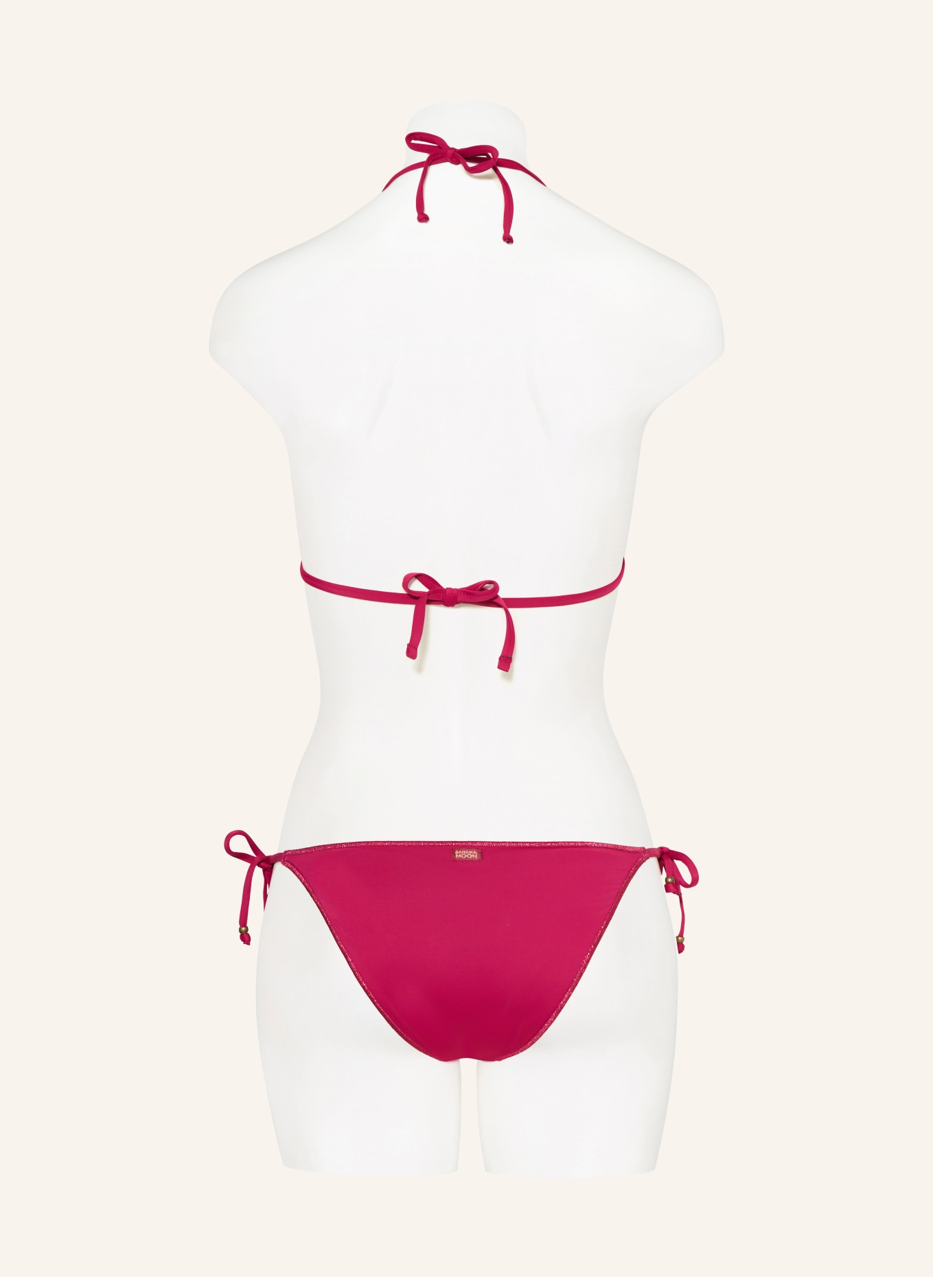 BANANA MOON Bas de bikini triangle MASSA FLASHSUN avec fil pailleté: FUCHSIA