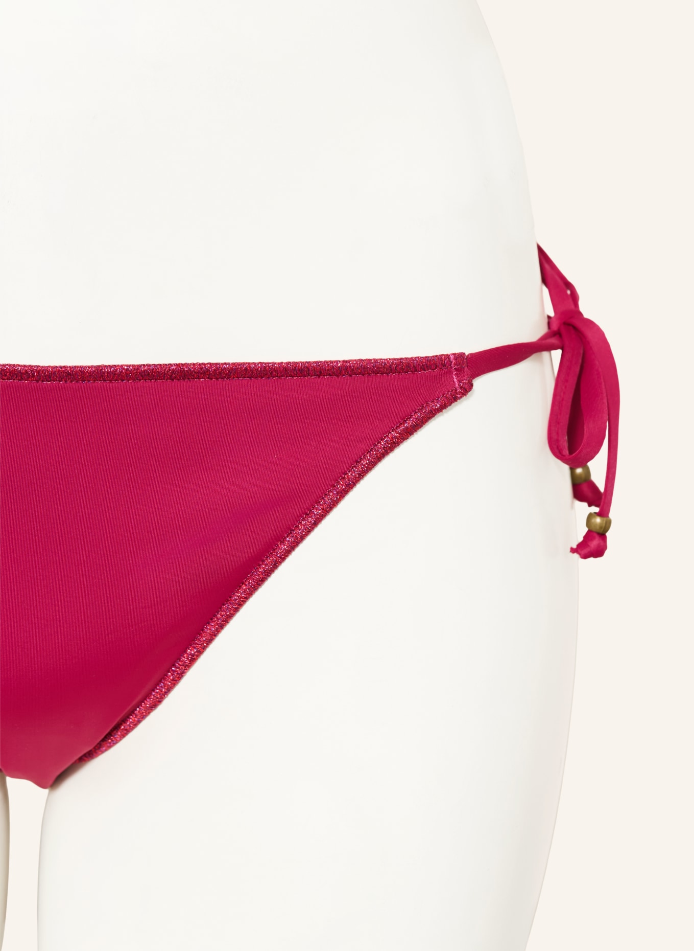 BANANA MOON Bas de bikini triangle MASSA FLASHSUN avec fil pailleté: FUCHSIA