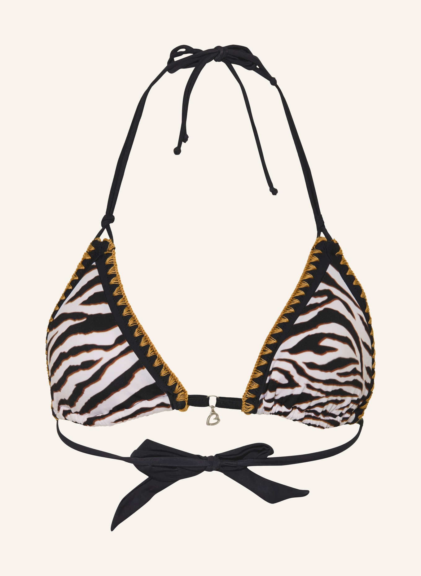 BANANA MOON BLUCO WILDJUNGL Triangle Bikini Top: BLACK / BROWN / WHITE