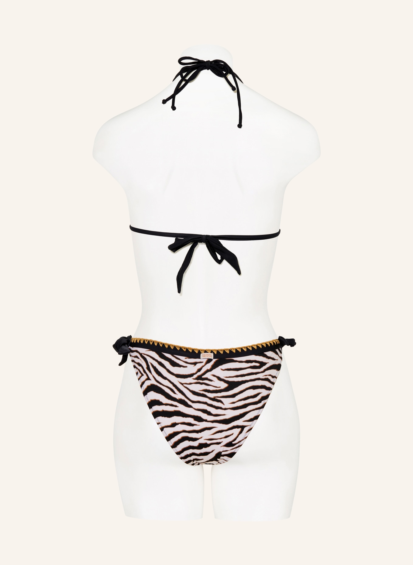 BANANA MOON BLUCO WILDJUNGL Triangle Bikini Top: BLACK / BROWN / WHITE