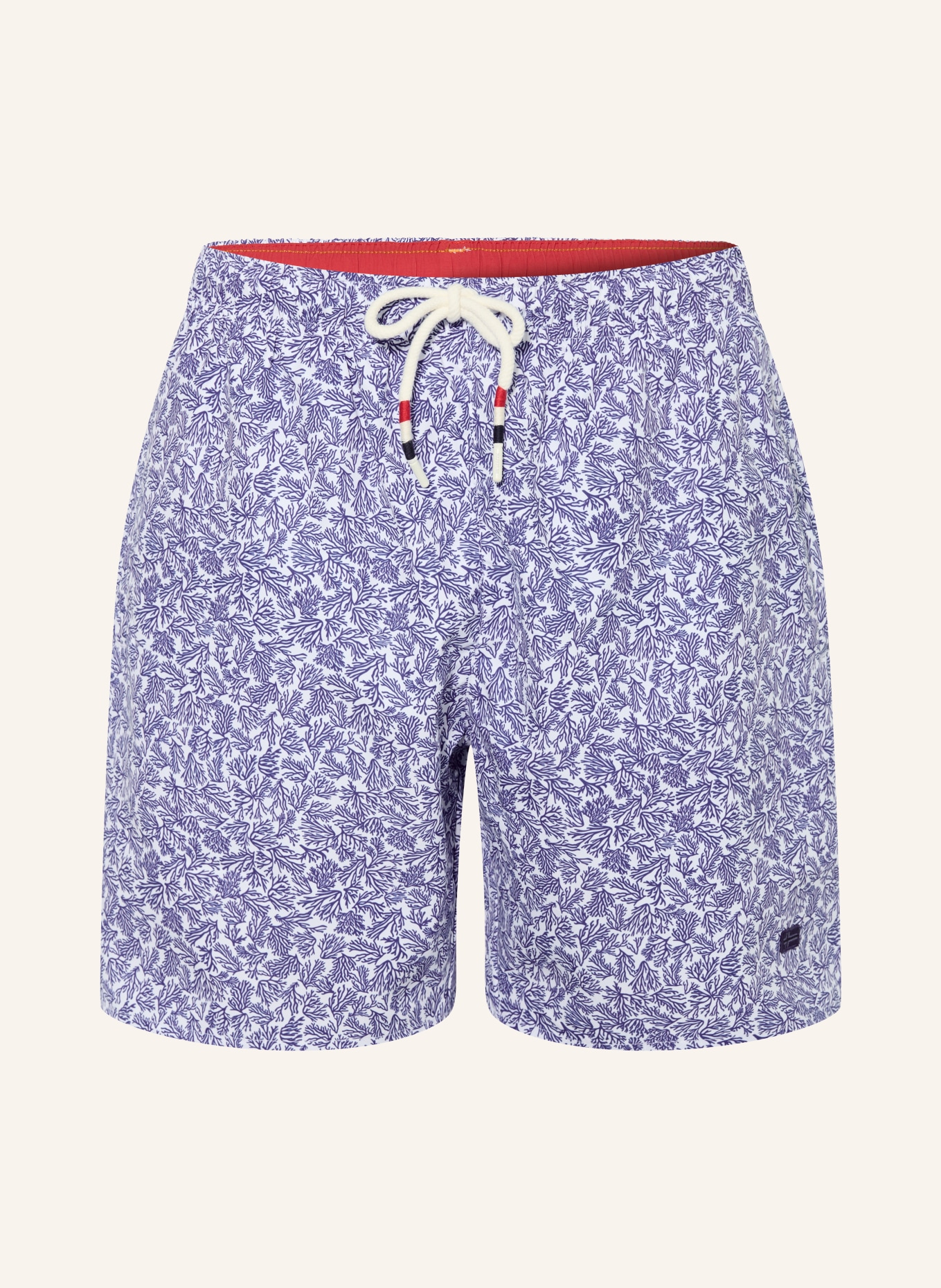 NAPAPIJRI V-ELIOR Swim Shorts: WHITE / DARK BLUE