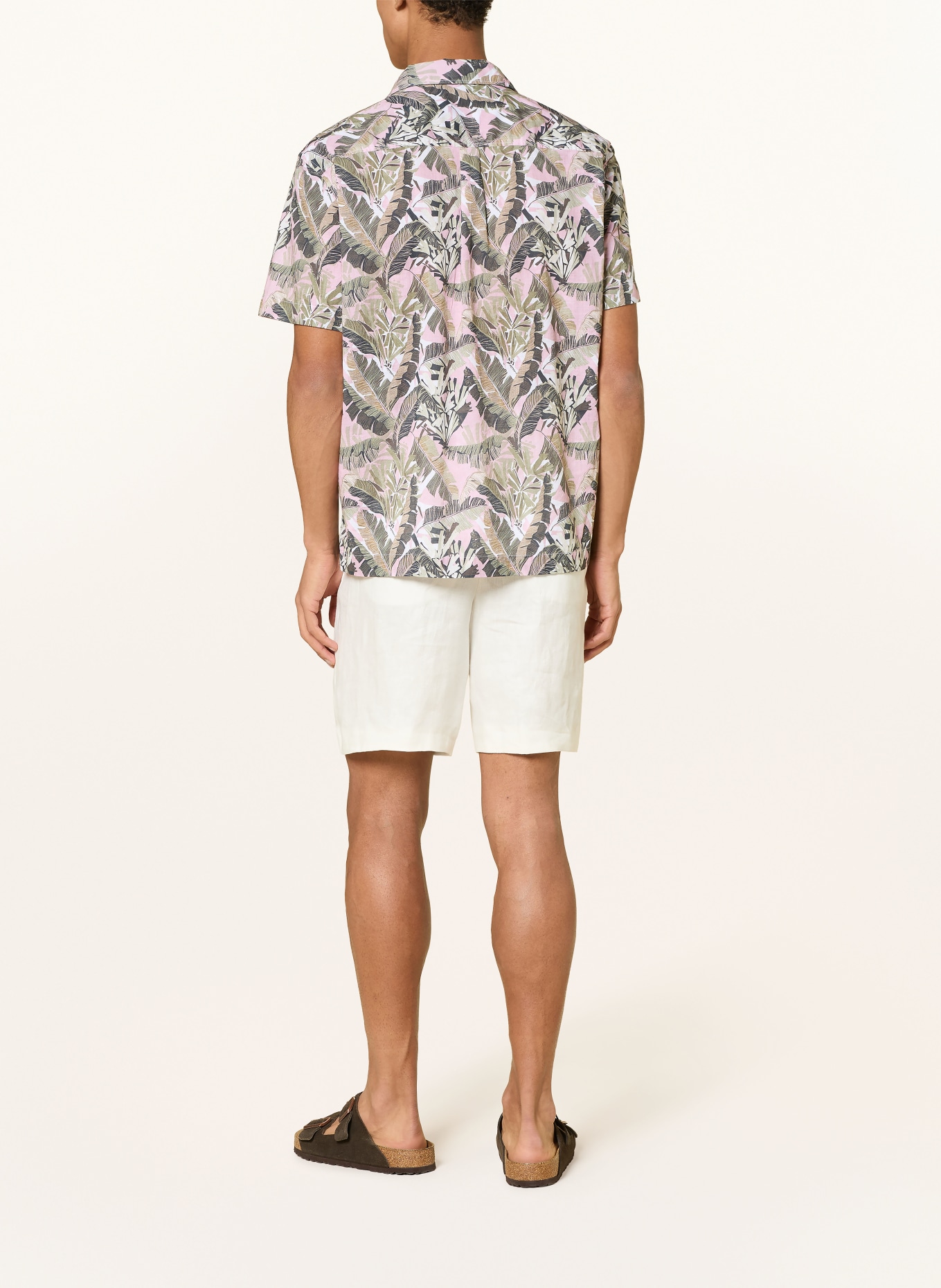 JOOP! JEANS Resorthemd HANES Comfort Fit: GRÜN / BRAUN / ROSA