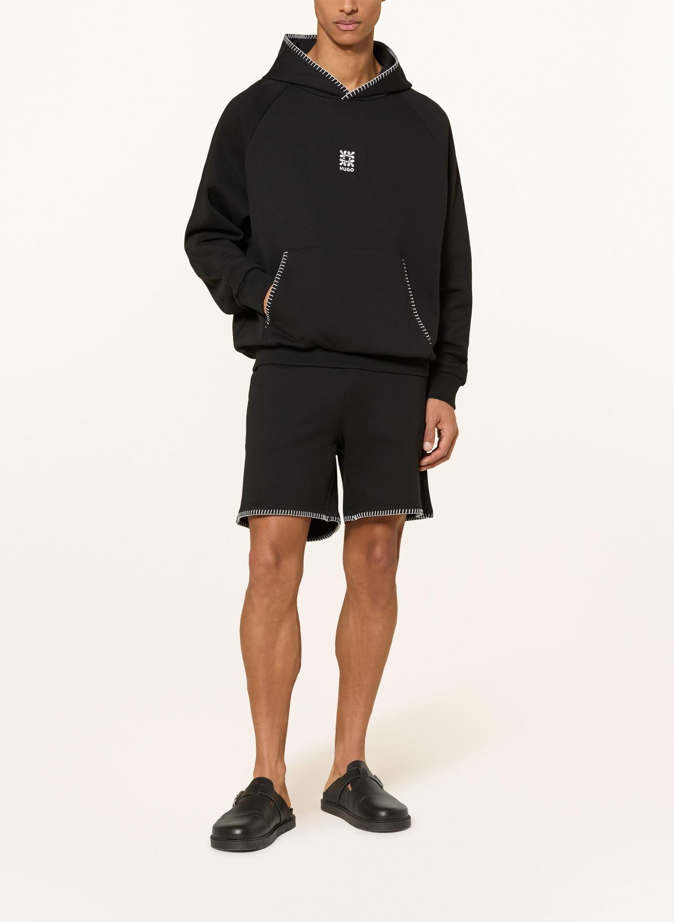 HUGO DAROHOOD Hoodie: BLACK