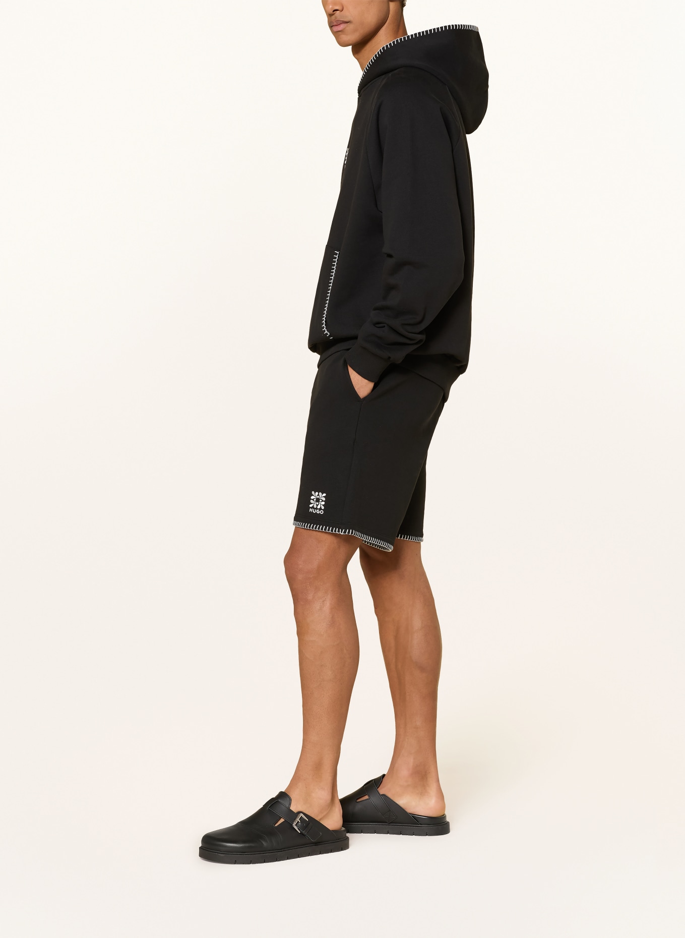 HUGO DAROHOOD Hoodie: BLACK