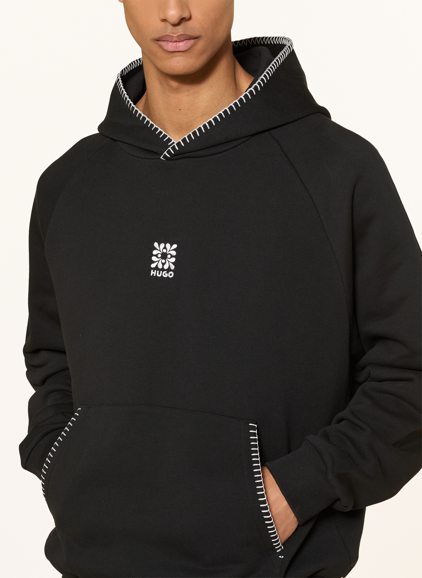 HUGO DAROHOOD Hoodie: BLACK