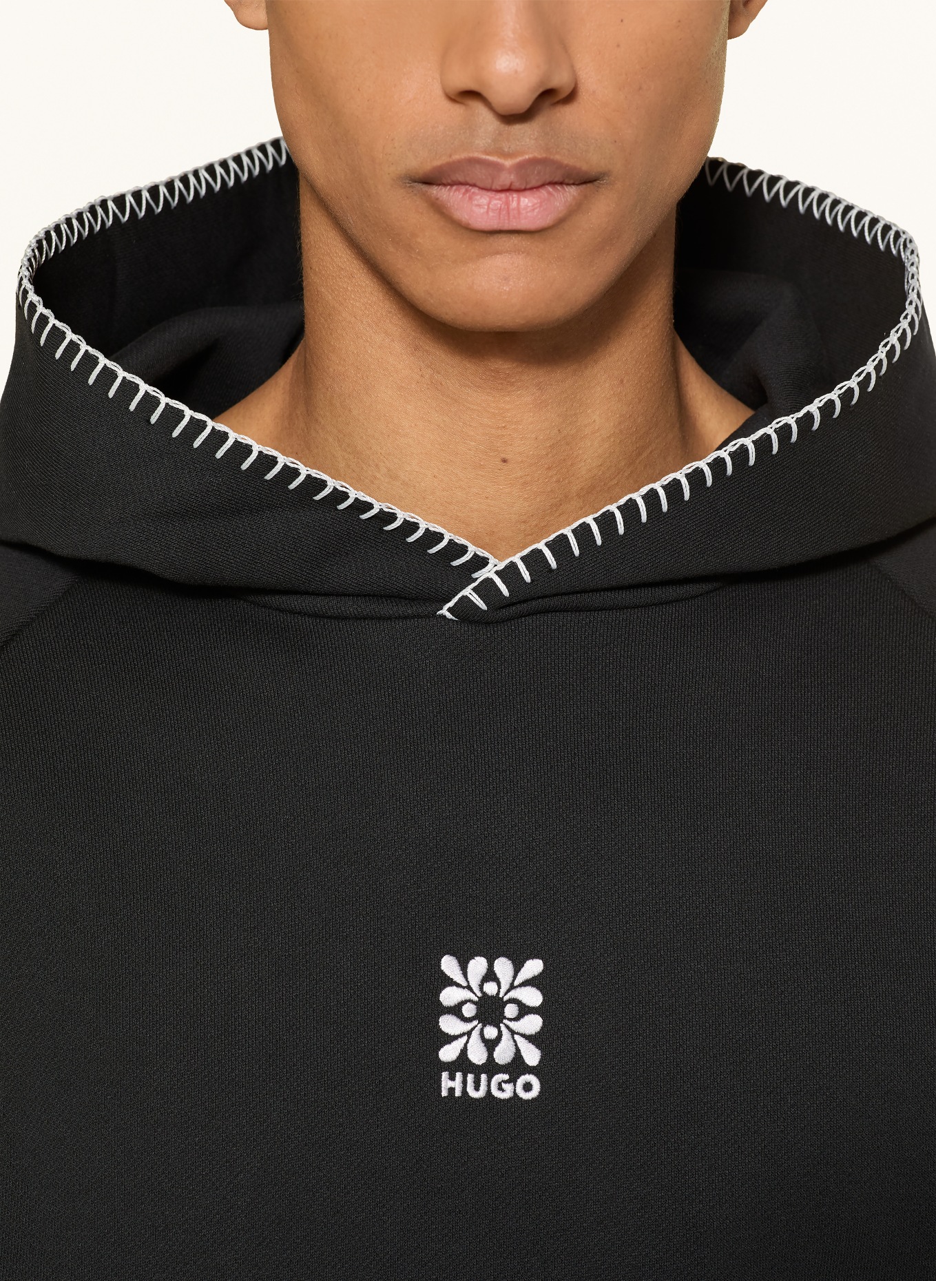 HUGO DAROHOOD Hoodie: BLACK