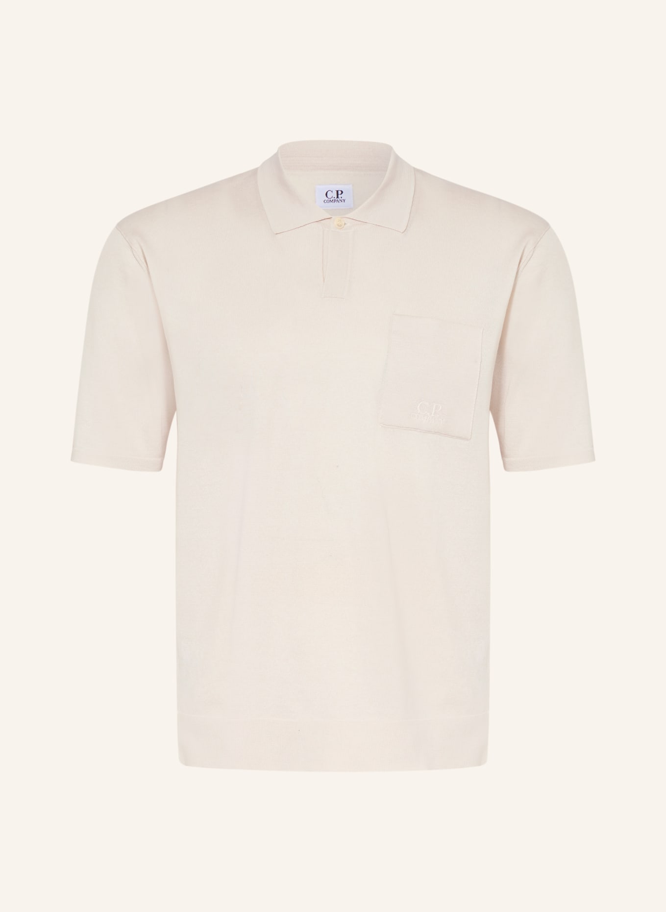 C.P. COMPANY Strick-Poloshirt: CREME
