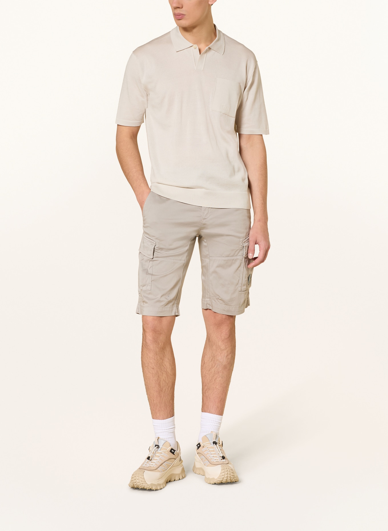 C.P. COMPANY Strick-Poloshirt: CREME