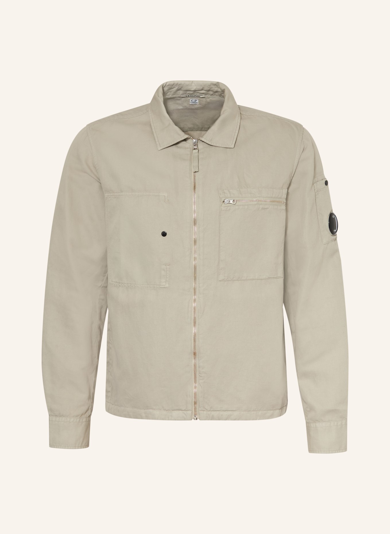 C.P. COMPANY Overshirt: HELLGRAU