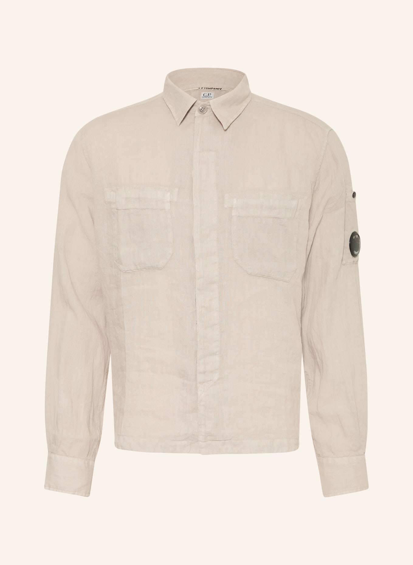 C.P. COMPANY Leinenhemd Regular Fit: BEIGE